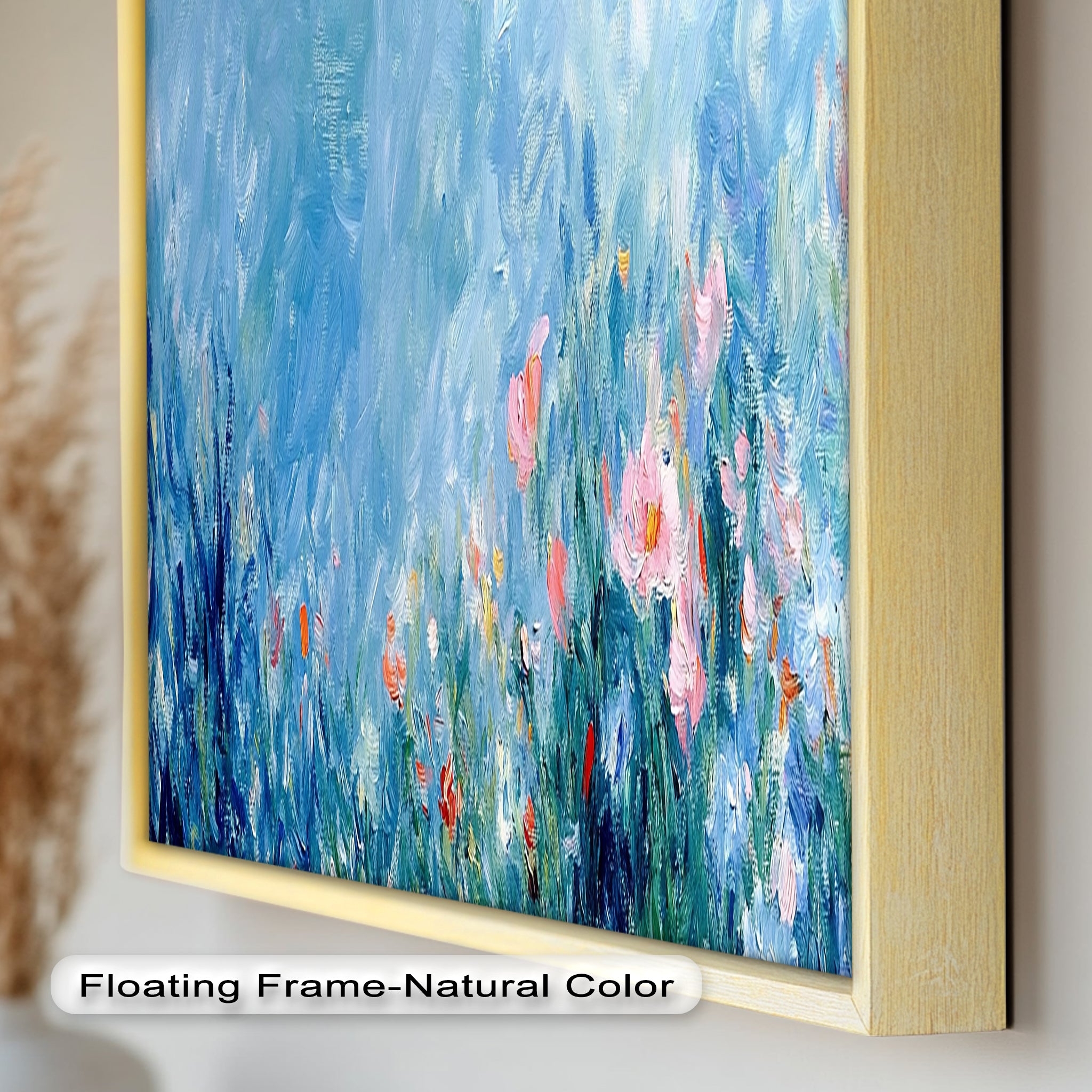 Abstract Floral Impressionist Oil Painting - Handmade Canvas Wall Art for Living Room, Bedroom & Office Decor