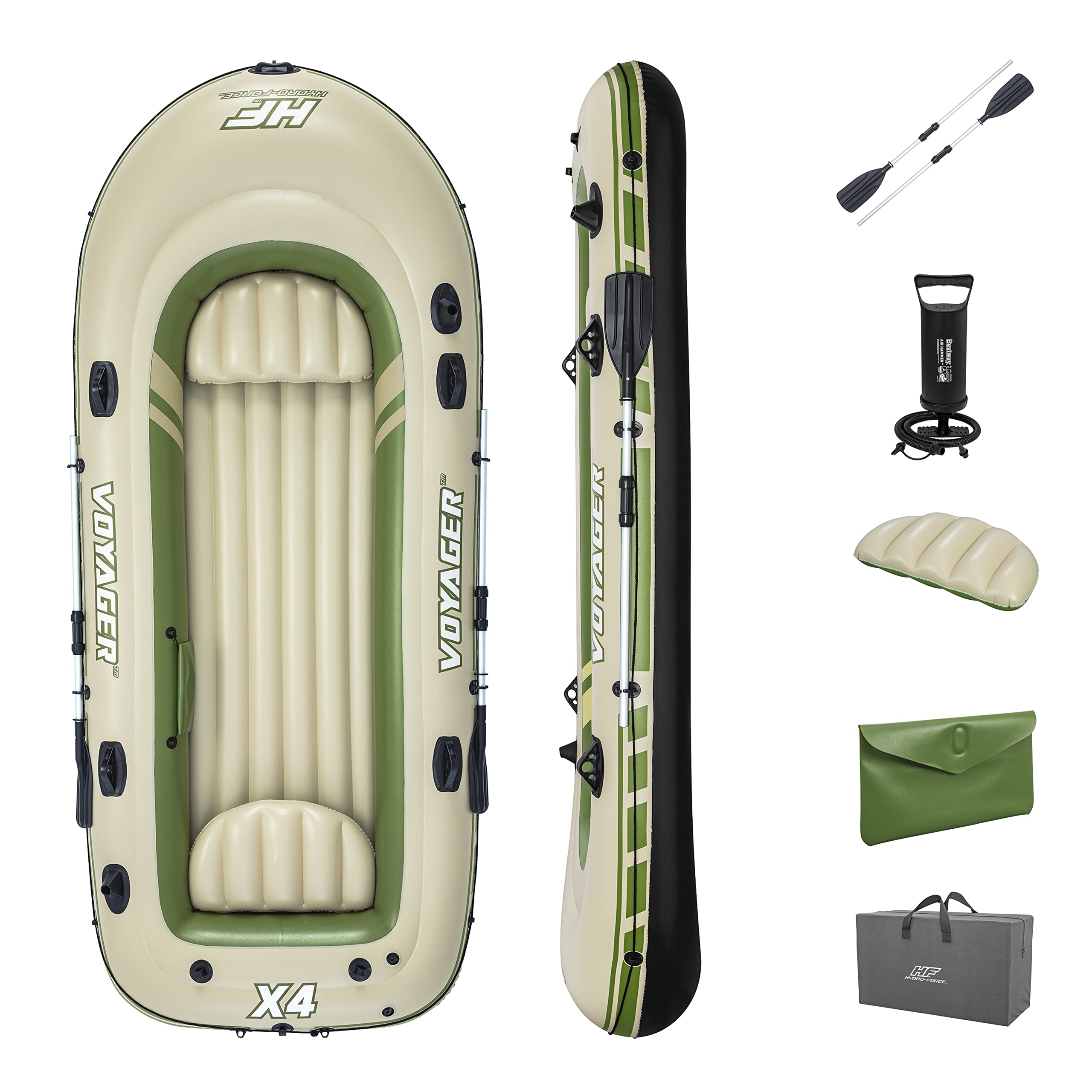 Bestway Hydro-Force Inflatable Raft Set - Durable Inflatable Boat for Kids & Adults | Perfect for Ponds, Lakes, Rivers | Fun Water Activities, Fishing & Summer Adventures