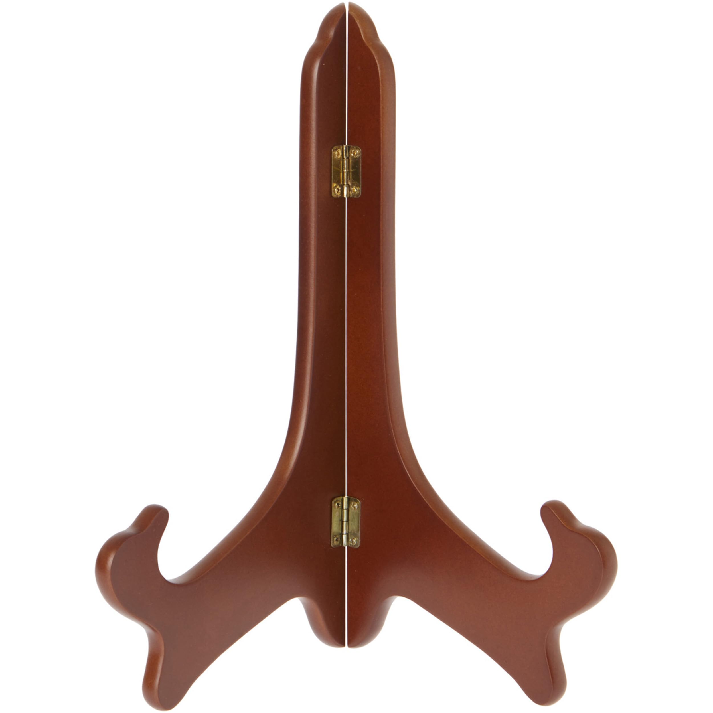 Bard's Hinged Walnut MDF Wood Plate Stand - 11