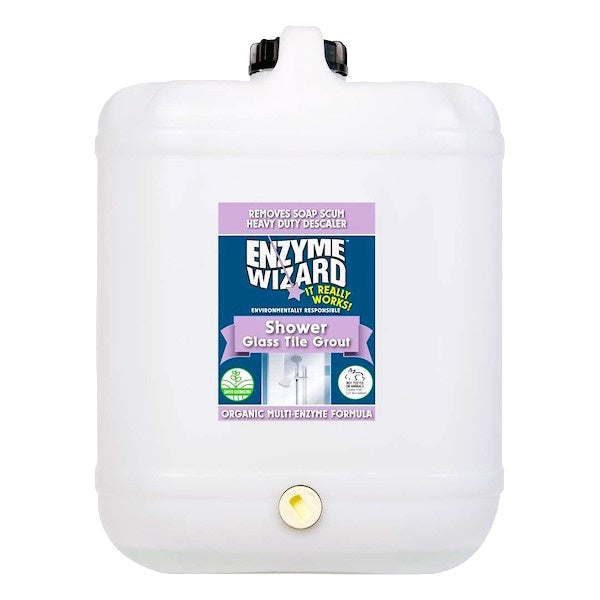 Enzyme Wizard Shower Glass Tile Grout Cleaner - Powerful Bathroom Cleaner for Stains & Mold Removal - Perfect for Shower Doors, Tiles & Grout Lines