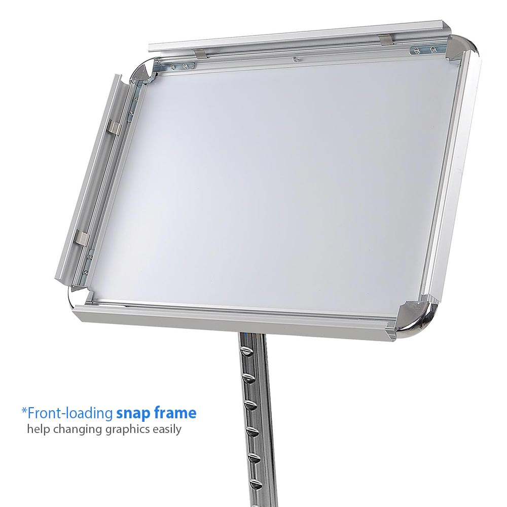 TheLAShop 8.5x11 Adjustable Pedestal Sign Holder - Heavy Duty Floor Stand for Retail, Restaurants & Events - Perfect for A-Frame Signs, Menu Boards & Promotional Displays