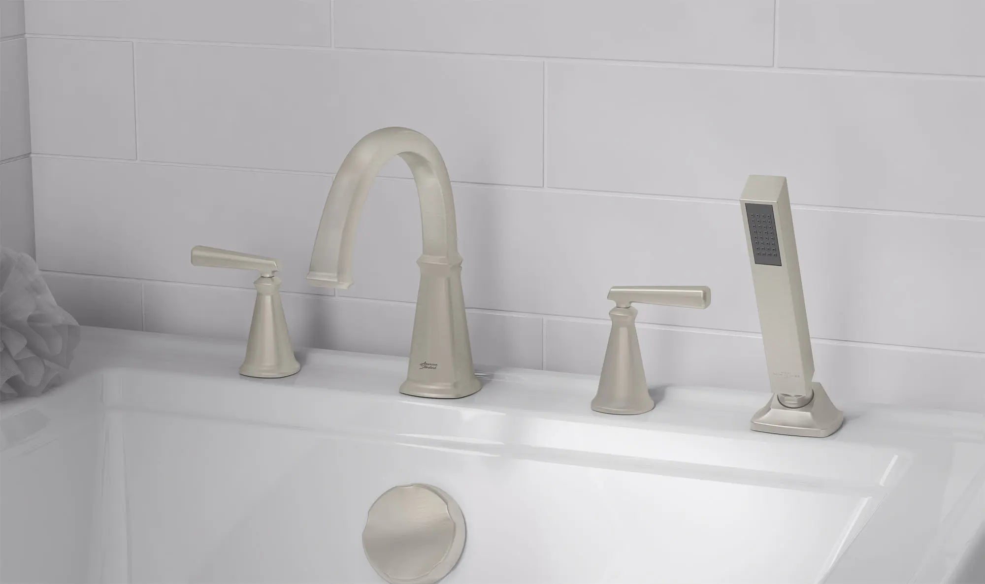 Edgemere® Bathtub Faucet with Lever Handles & Personal Shower - Compatible with Flash® Rough In Valve - Perfect for Bathroom Renovation and Spa-Like Shower Experience