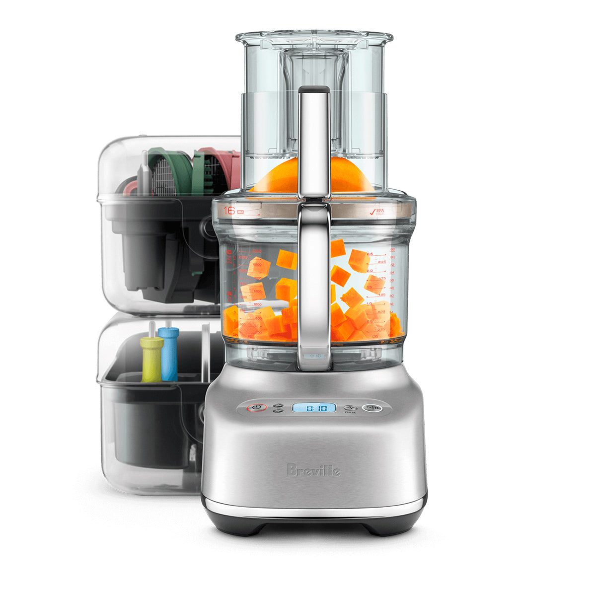 Breville Paradice 16-Cup Food Processor with Brushed Stainless Steel - Powerful 1000W Motor for Chopping, Slicing & Dicing - Perfect for Meal Prep, Baking & Large Family Cooking (Model BFP838BSS1BNA1)