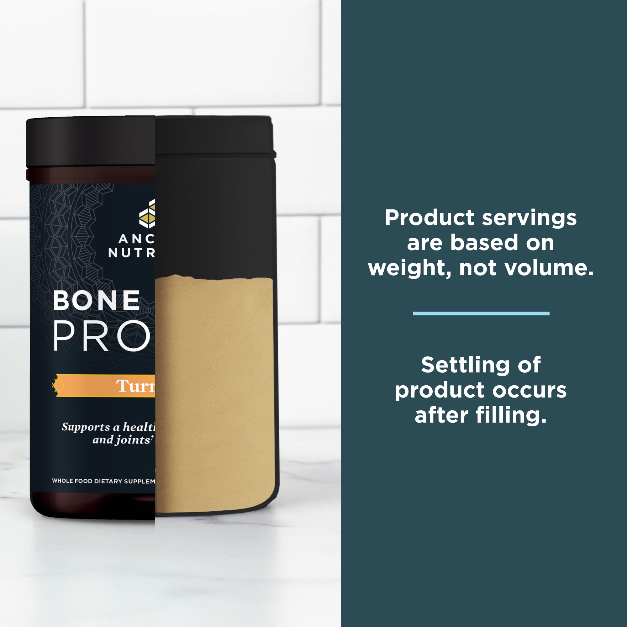 Ancient Nutrition Bone Broth Protein Powder with Turmeric - 20g Protein Per Serving, Gluten Free Hydrolyzed Collagen Peptides Supplement (20 Servings) - Supports Muscle Recovery & Joint Health for Athletes & Active Lifestyles