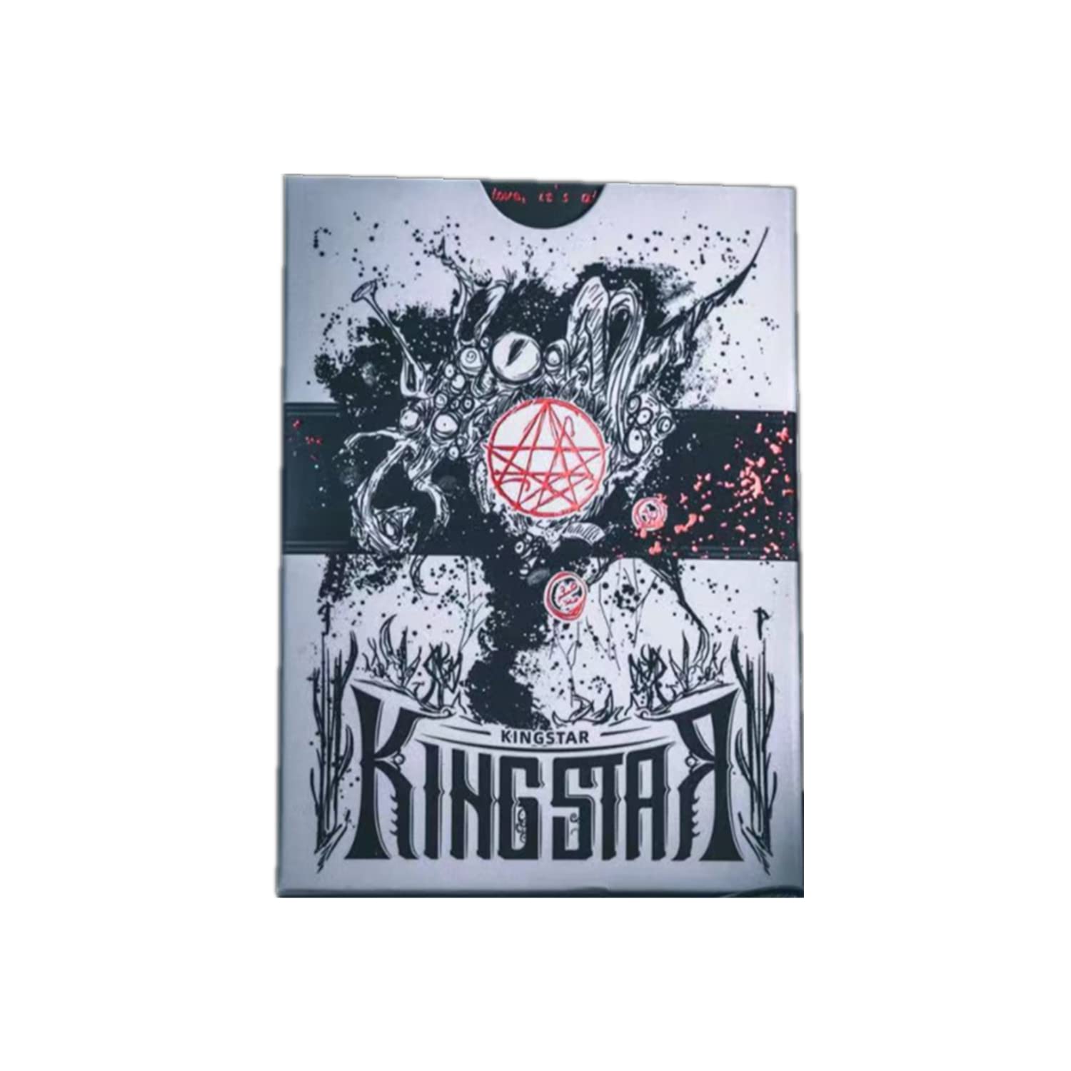 Premium KINGSTAR Playing Cards - Rare Limited Edition Poker Cards for Cardistry, Magic & Card Games - Unique Gift for Men & Women - Glow in the Dark White Poker Deck - Perfect for Parties, Game Nights & Magic Shows