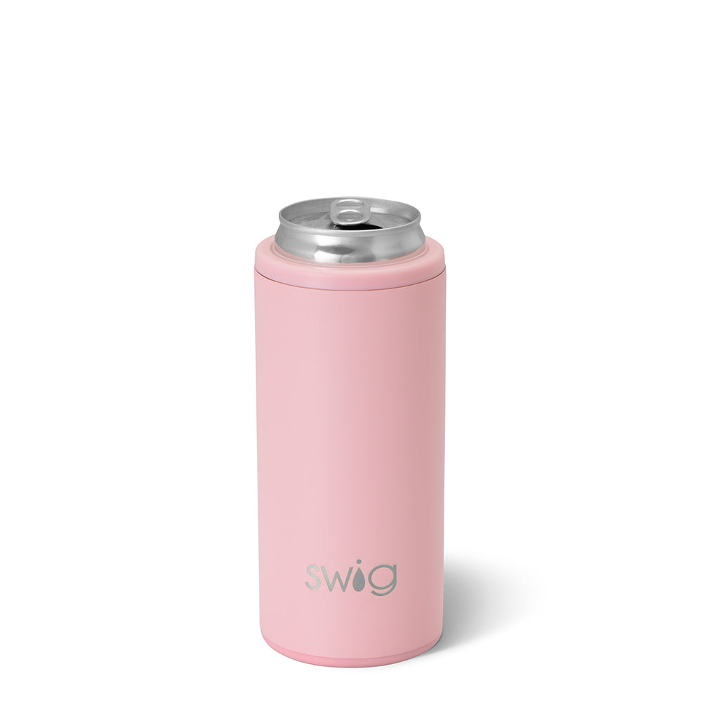 Blush Skinny 12oz Can Cooler - Insulated Sleeve for Beer, Soda & Beverages - Perfect for Parties, BBQs & Outdoor Events