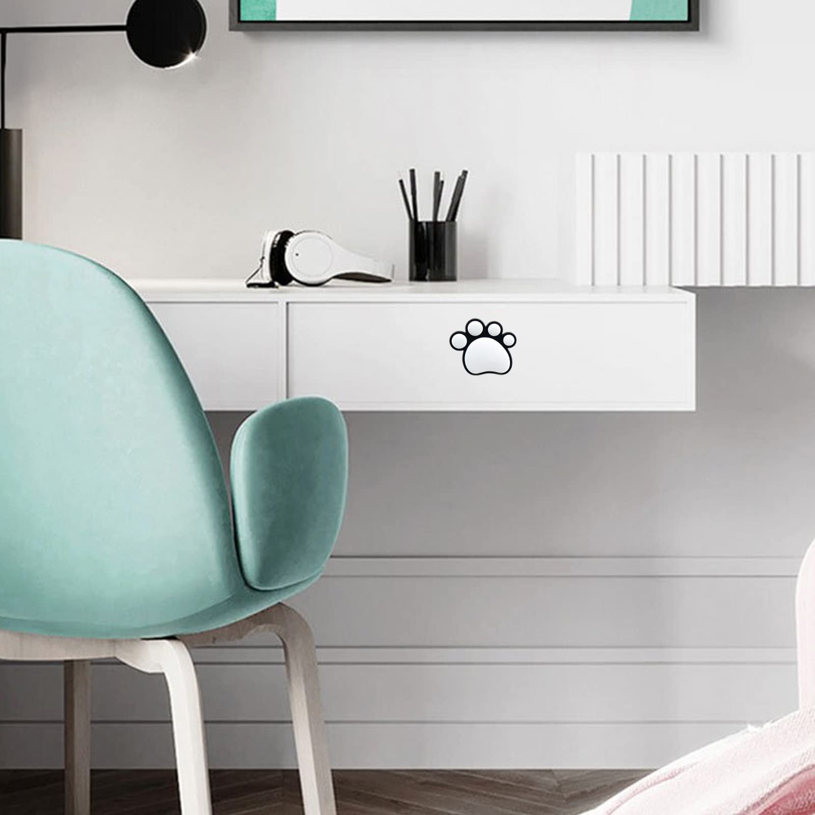 Soft Cartoon Rubber Paw Cabinet Knobs - Cute Drawer Pull Handles for Cabinet, Cupboard & Wardrobe (4pcs) - Perfect for Kids Room, Nursery & Pet-Friendly Home Decor