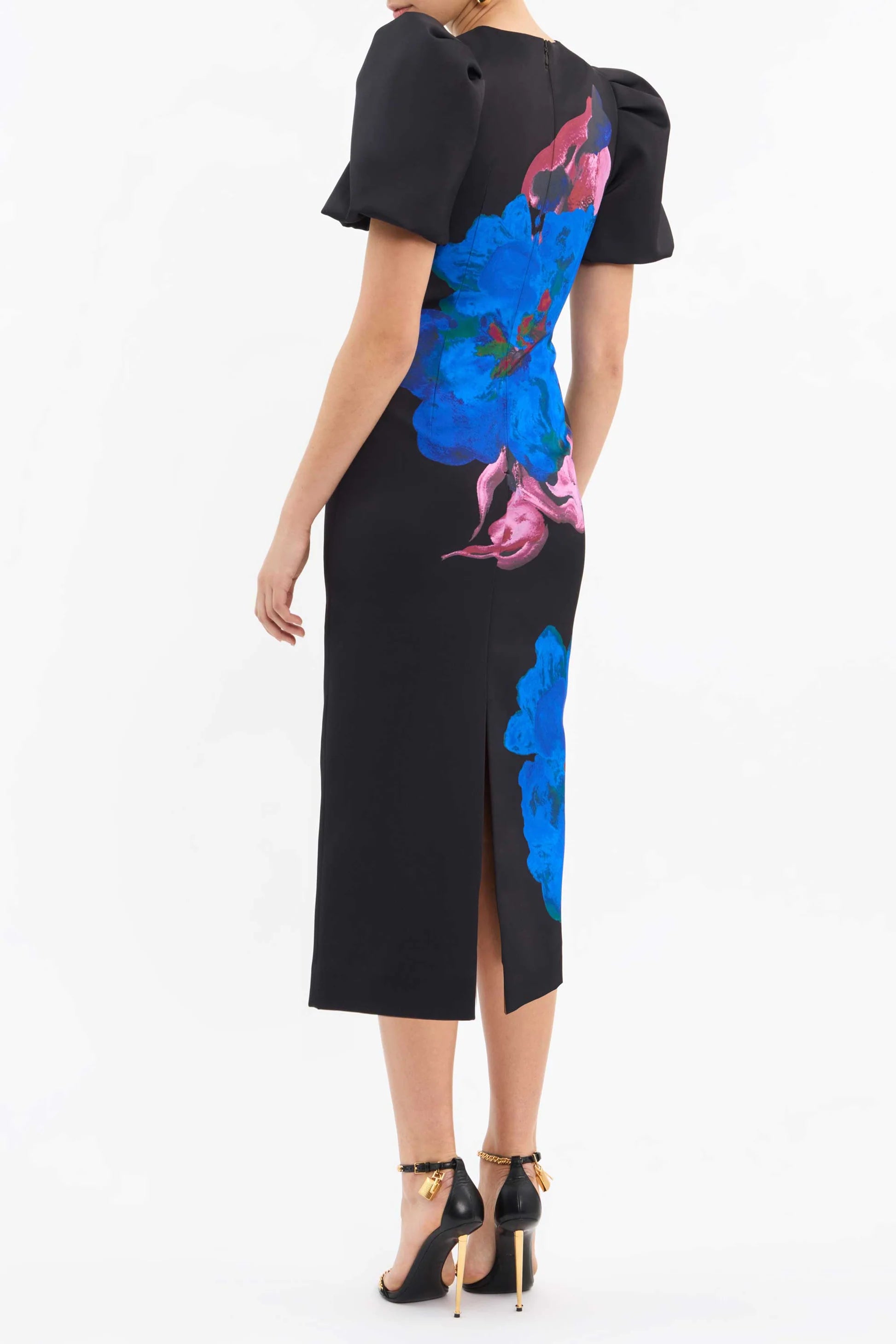 Acid Bloom Midi Dress - Floral Print A-Line Dress for Women | Perfect for Parties, Weddings & Summer Outfits