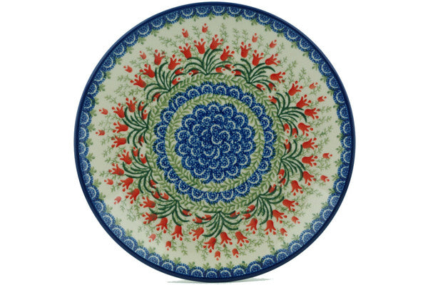 10-Piece Crimson Bells Dinner Plate Set - Elegant Porcelain Dinnerware for Home, Restaurant & Special Occasions | Microwave & Dishwasher Safe