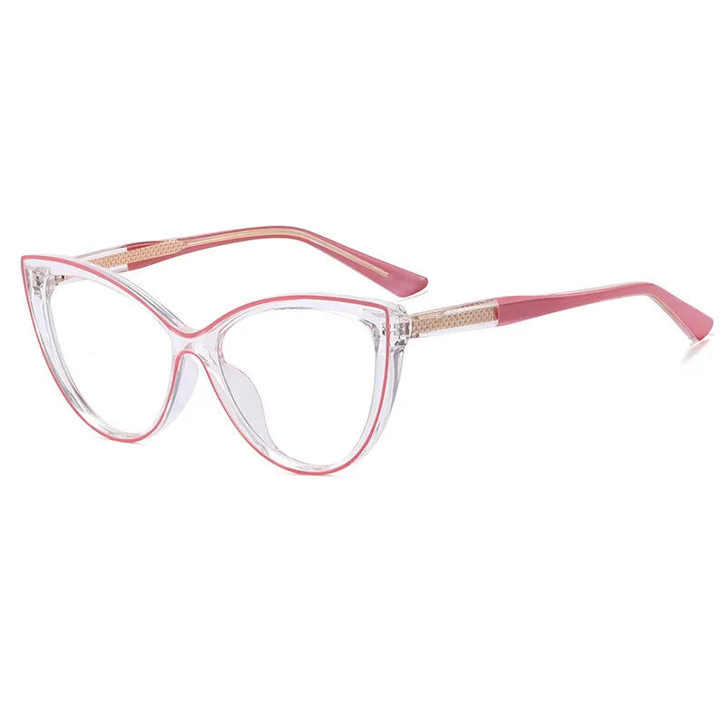 CCspace Women's Full Rim Square Cat Eye Titanium Eyeglasses Frame - Lightweight & Durable TR90 Material - Perfect for Work, Reading & Fashion Accessories