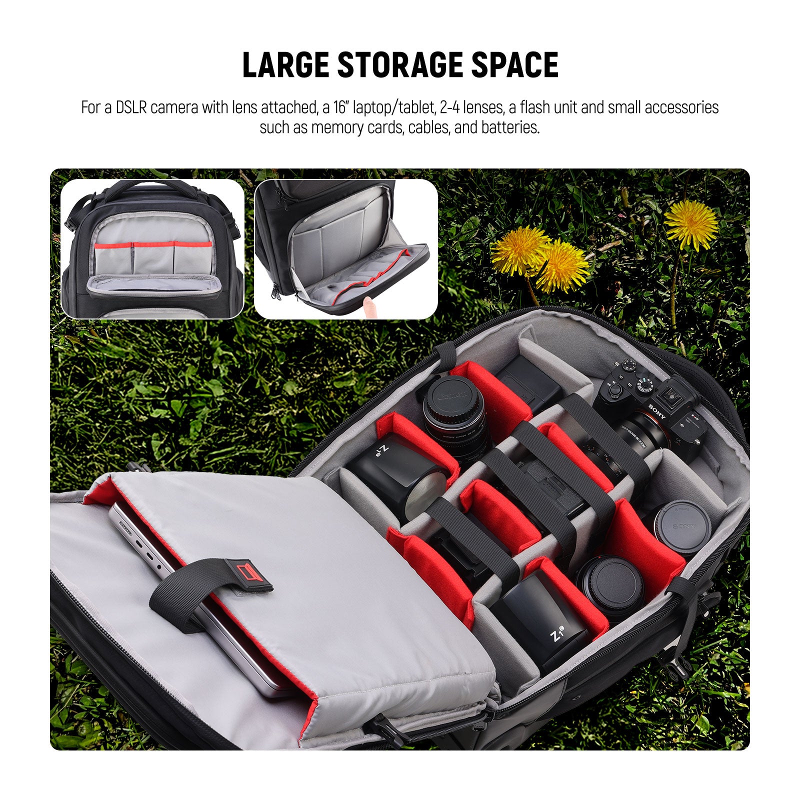 NEEWER PB027 Professional Camera Roller Bag - Waterproof Carry On Luggage for DSLR, Mirrorless Cameras & Accessories - Perfect for Travel, Photo Shoots & Airplane Use