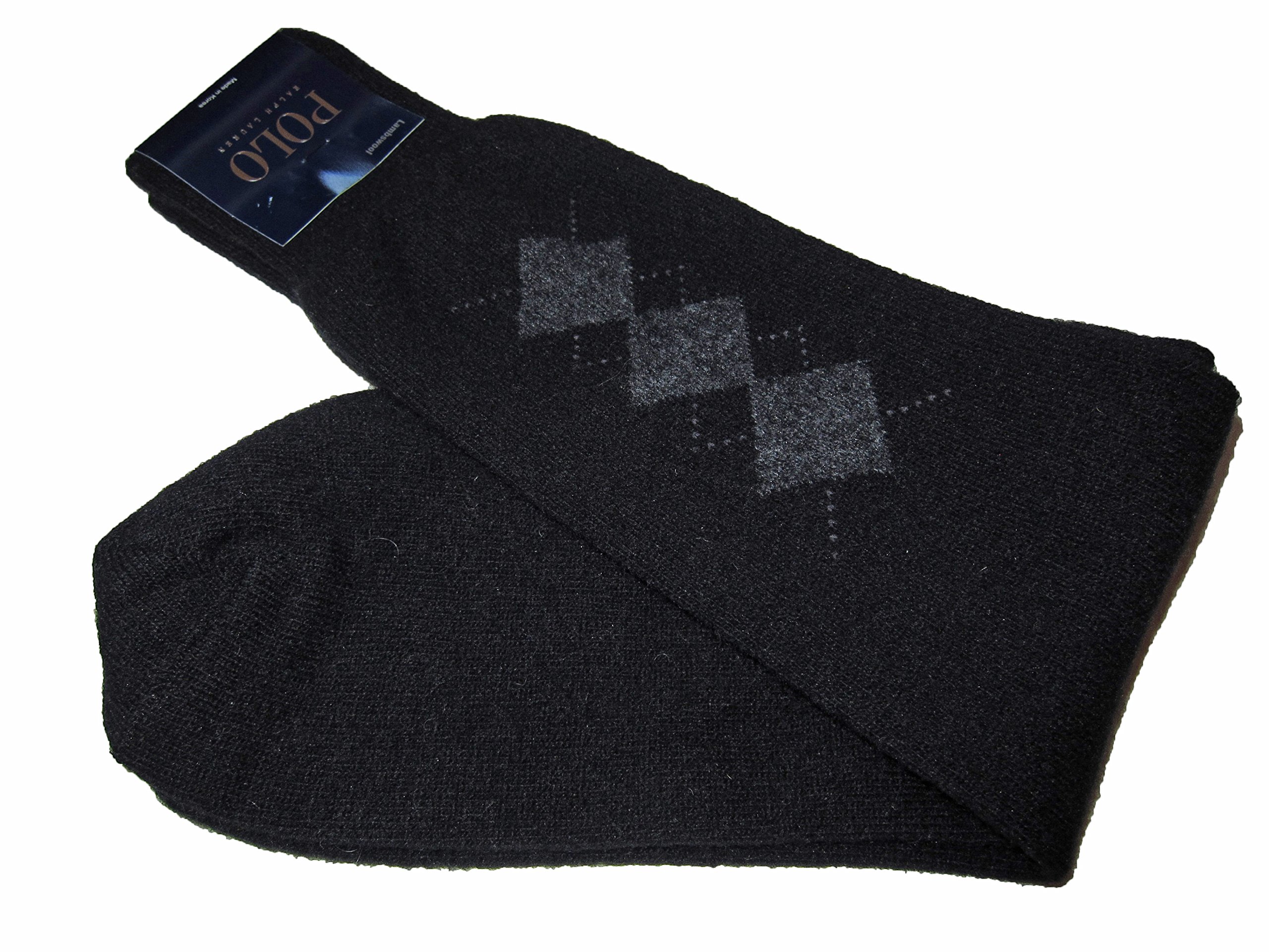 Polo Ralph Lauren Men's Lambswool Blend Argyle Socks - Premium Comfort for Business, Casual & Winter Wear