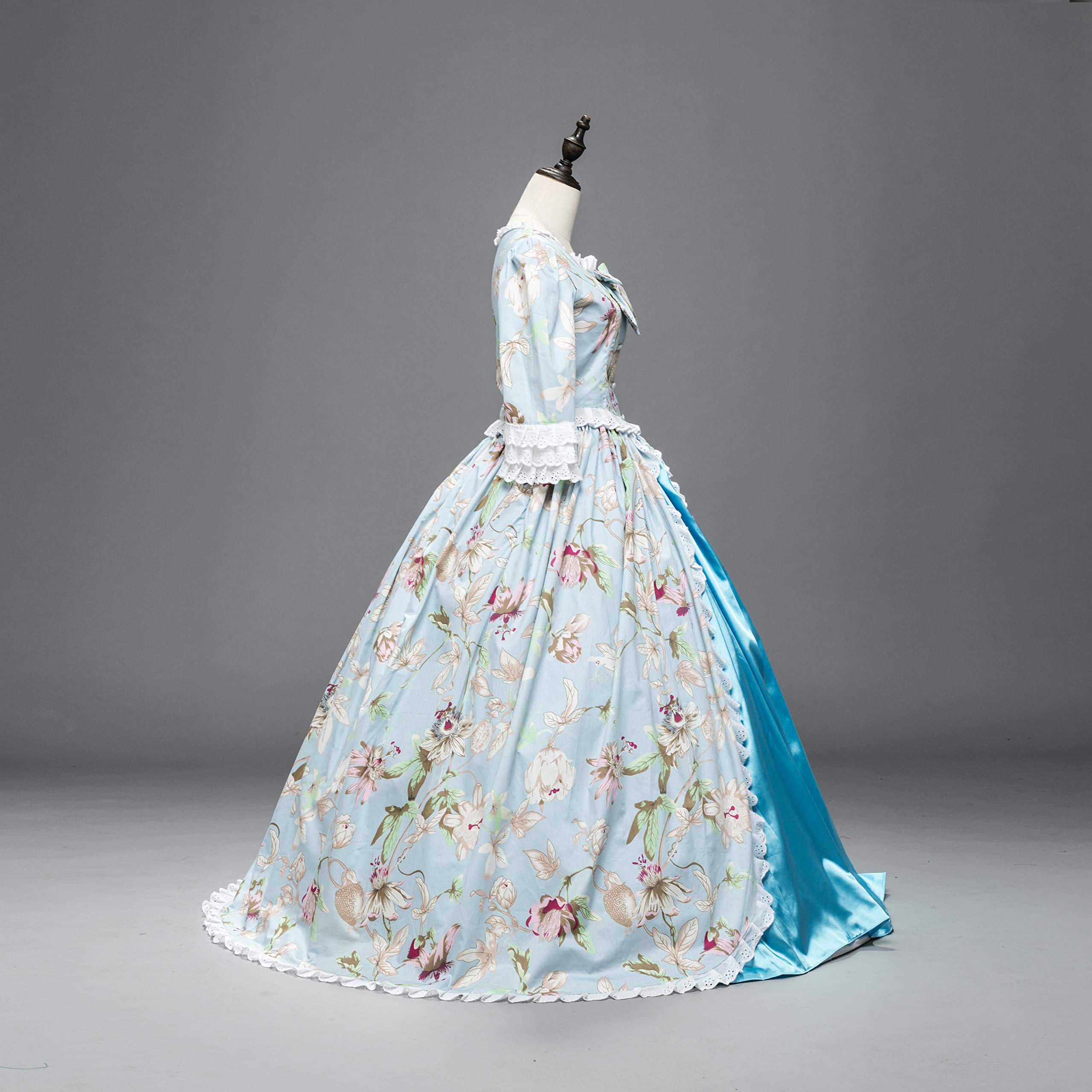 Victorian Ball Gown for Women - Elegant Long Sleeve Rococo Party Dress for Masquerade, Halloween, Cosplay & Formal Events