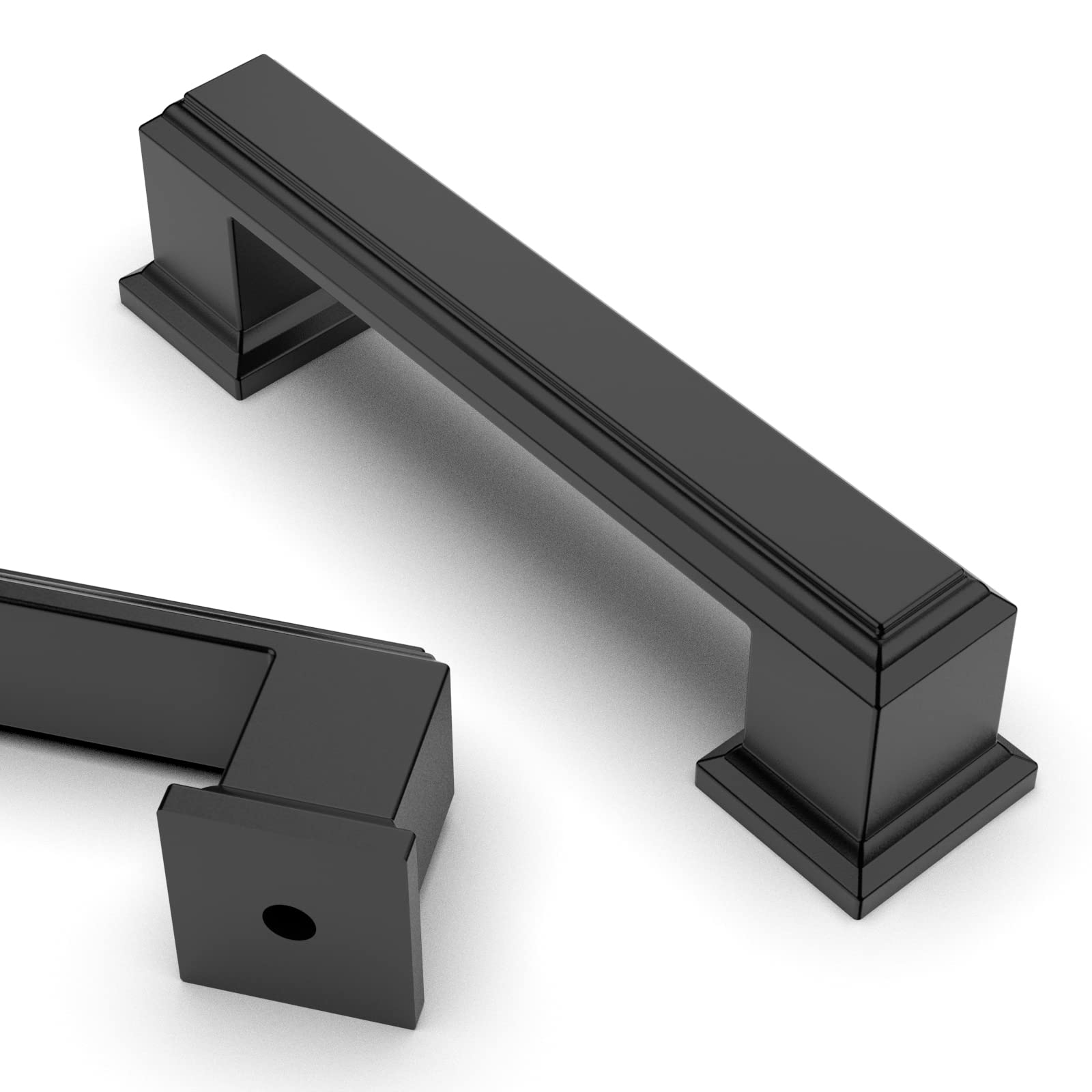 Asidrama 10 Pack 3 Inch (76mm) Matte Black Cabinet Handles - Modern Kitchen Cabinet Pulls & Drawer Hardware for Cupboards, Dressers & Furniture (Perfect for Home Renovation & DIY Projects)