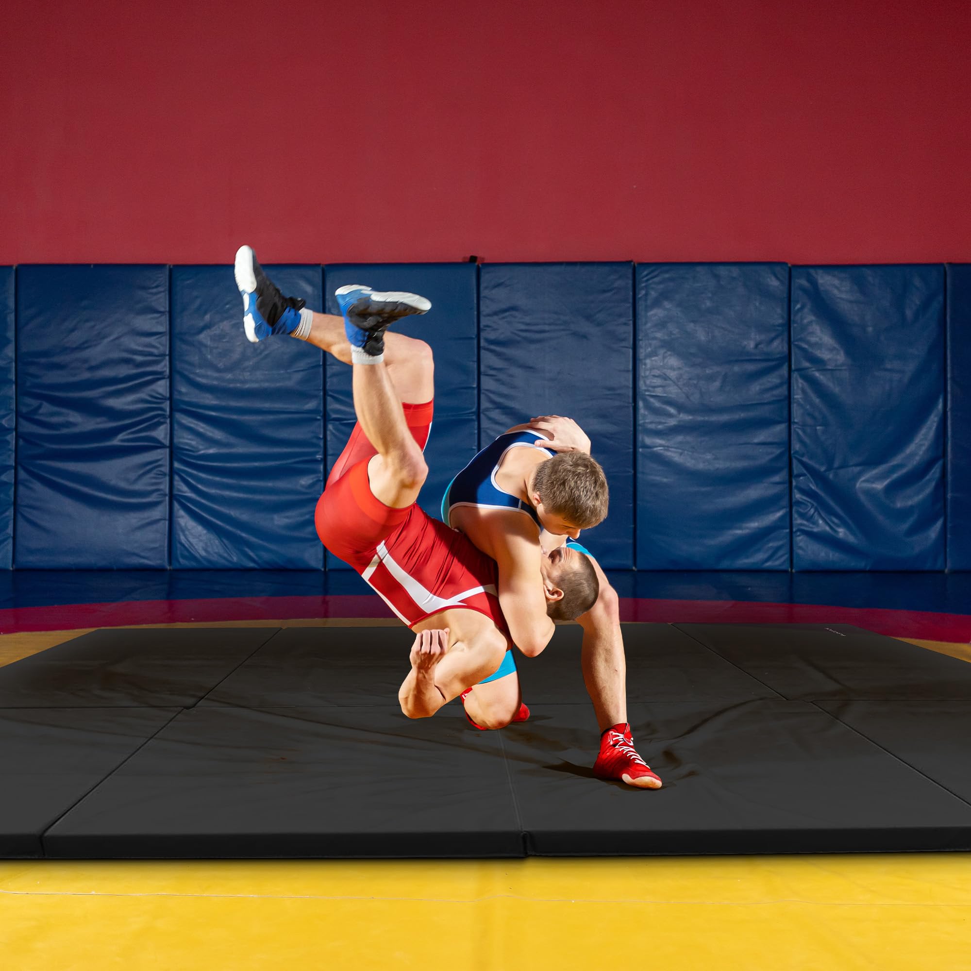 BalanceFrom Foldable Gymnastics Mat - Non-Slip Home Gym Floor Exercise Mat for Yoga, Tumbling & Workouts - Perfect for Home Gym, Kids Playroom & Fitness Studio