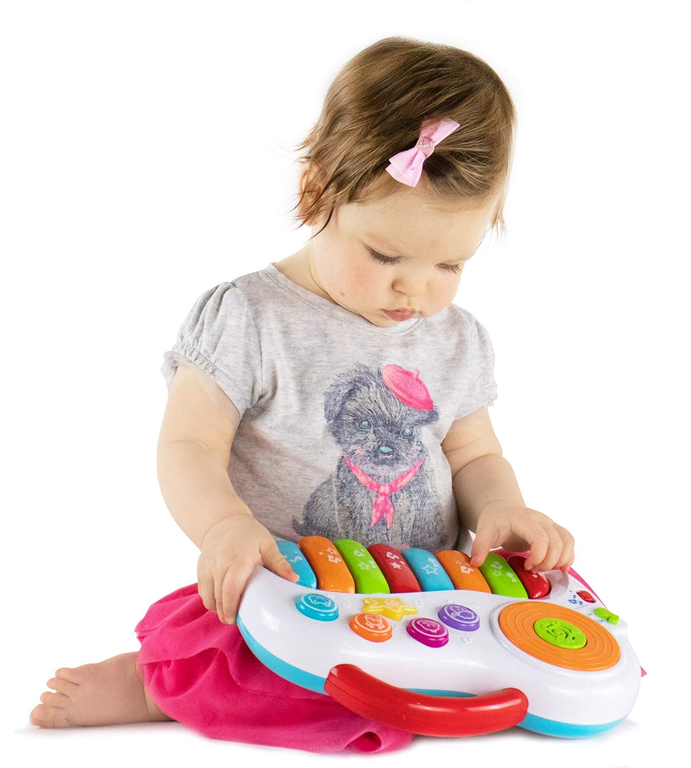 KiddoLab Toddler Piano & Learning Toy with DJ Mixer - Colorful Electronic Keyboard Music Toy for Kids 12+ Months - Early Education & Developmental Musical Instrument - Perfect for Playtime, Birthday Gifts & Preschool Learning Activities