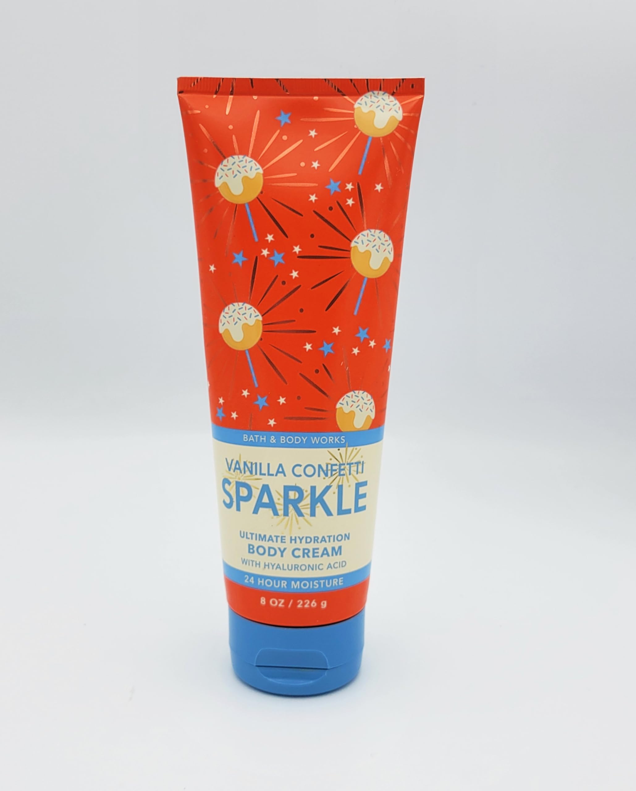 Vanilla Confetti Sparkle Hydrating Body Cream - 24 Hour Moisturizing Lotion for Dry Skin, 8 oz - Perfect for Daily Skincare Routine & Gift Giving