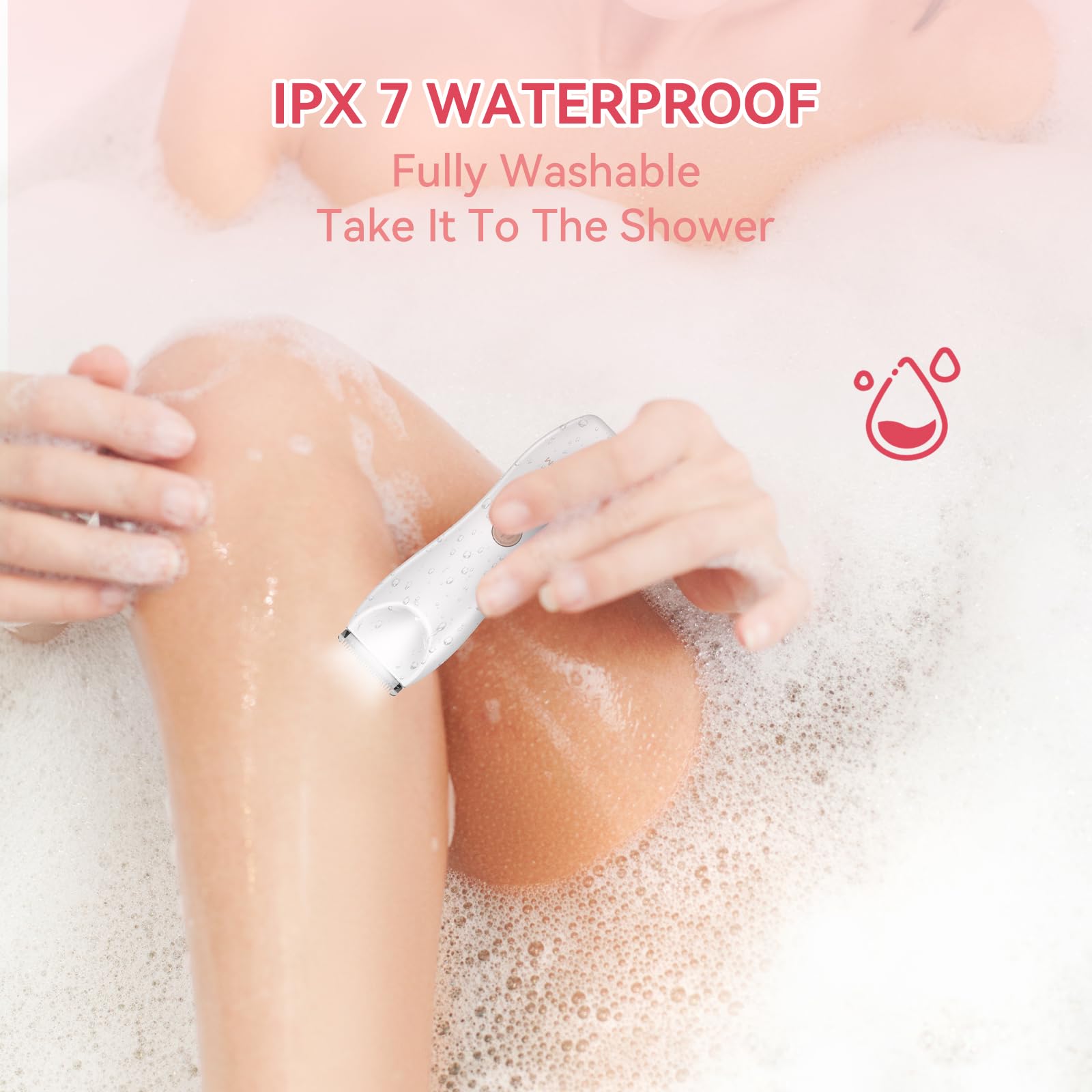 Maxgroom Electric Bikini Trimmer for Women - Wet/Dry Pubic Hair Shaver with Ceramic Blades for Intimate Grooming, DIY Styling & Women's Hygiene - Perfect for Travel, Gym & At-Home Use