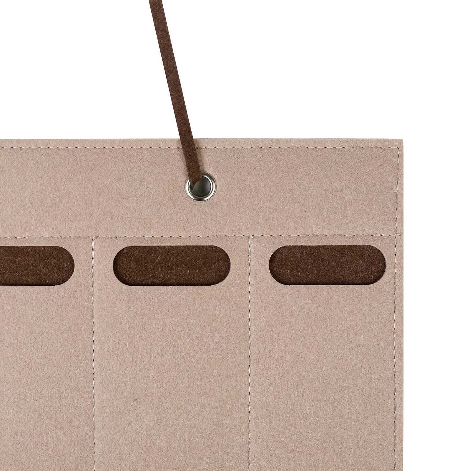 Premium Sunglasses Organizer & Eyeglass Holder - Wall Mounted Hanging Storage with Detachable Felt Pockets | Perfect for Closet, Bathroom, Entryway & Travel Accessory Organization