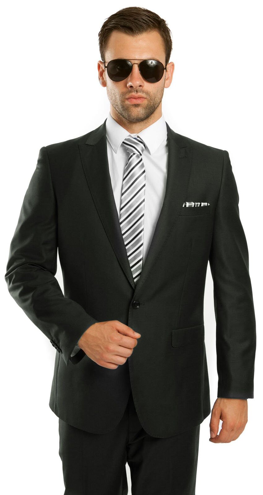 Men's Ultra Slim Fit Two-Piece Solid Suit | Formal Business Attire for Weddings, Office & Special Occasions