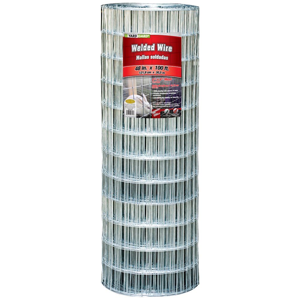 YardGard 12.5 Gauge Galvanized Welded Wire Fence - Heavy Duty Mesh for Lawn Protection, Small Animal Enclosure & Garden Security | Ideal for Backyard, Farm & Pet Safety