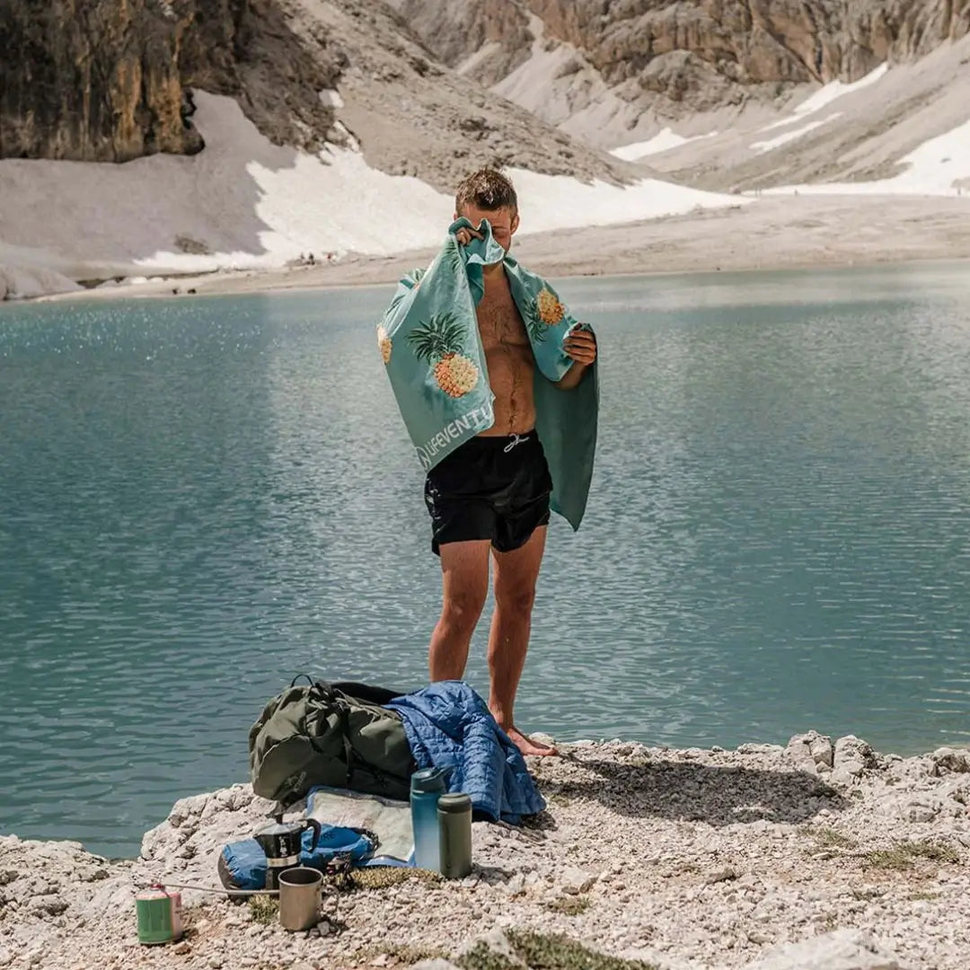 Lifeventure Soft Fiber Printed Travel Towels - Quick Dry, Lightweight & Compact for Camping, Hiking, Beach & Gym