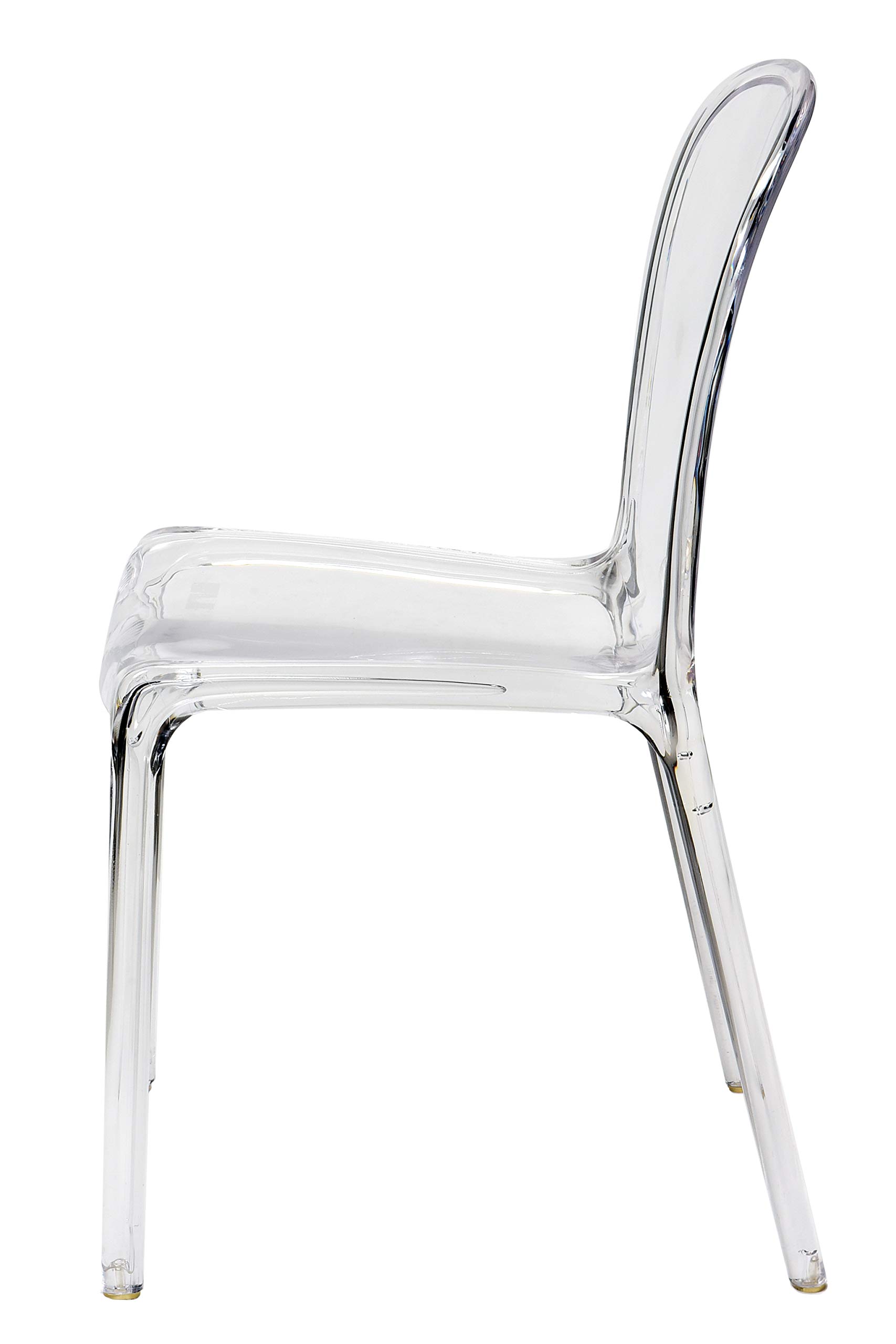 Premium Clear Polycarbonate Genoa Chairs - Commercial Grade Stackable Dining Chairs for Restaurants, Cafes, and Outdoor Events - Durable & Lightweight Seating Solution