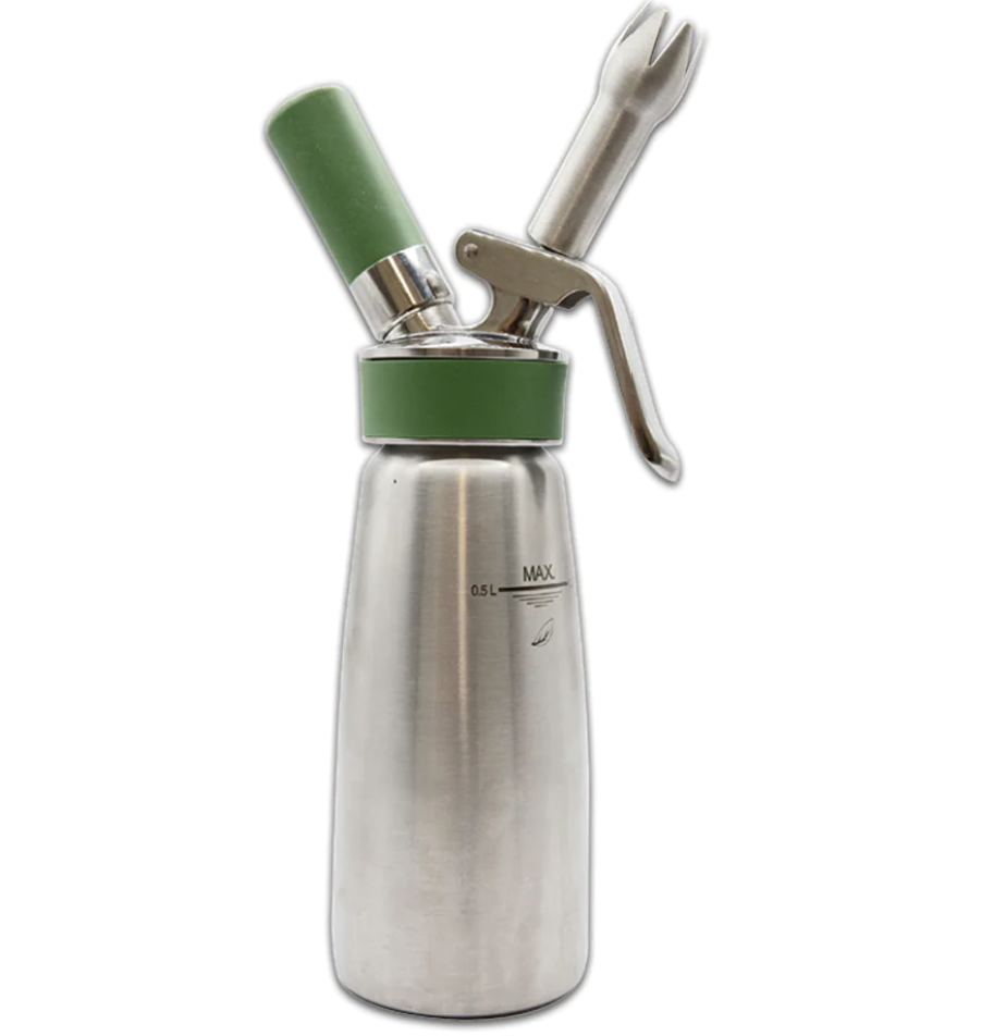 iSi Eco Series Green Whipped Cream Dispenser 1 Pint (16 oz) - Perfect for Desserts, Coffee, Cocktails & Home Baking