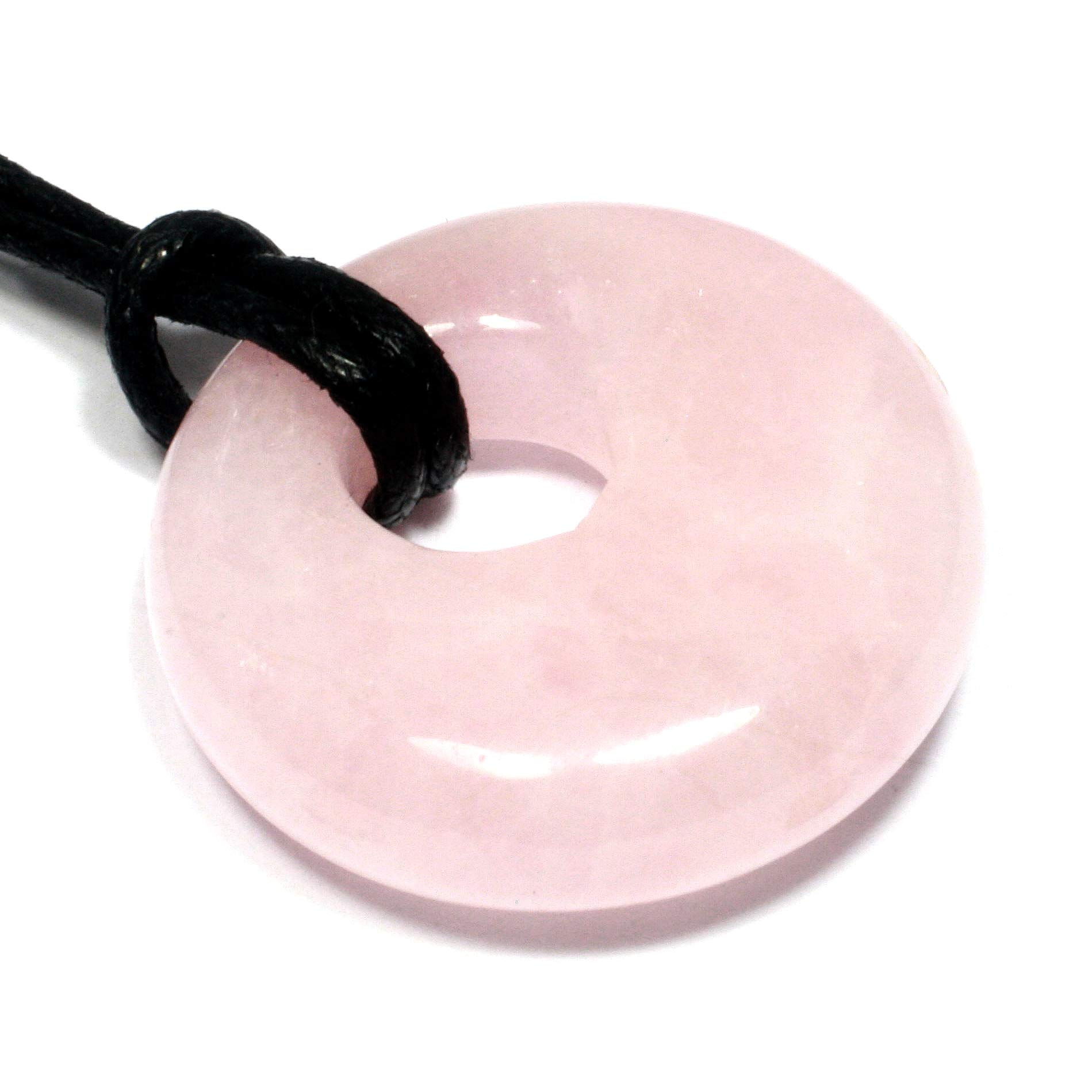 Taurus Birthstone Necklace - Rose Quartz Donut Pendant for Women, Zodiac Jewelry Gift for Mother's Day, Birthday & Anniversary | Perfect for Everyday Wear & Special Occasions
