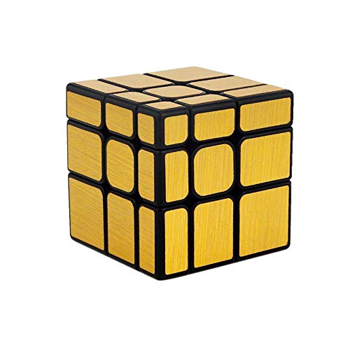 Dvaya 3x3 Mirror Cube - Gold High Speed Magic Cube Puzzle Game for Brain Training & Stress Relief - Perfect for Kids, Adults, and Puzzle Enthusiasts - Great for Office, Home, and Travel Entertainment