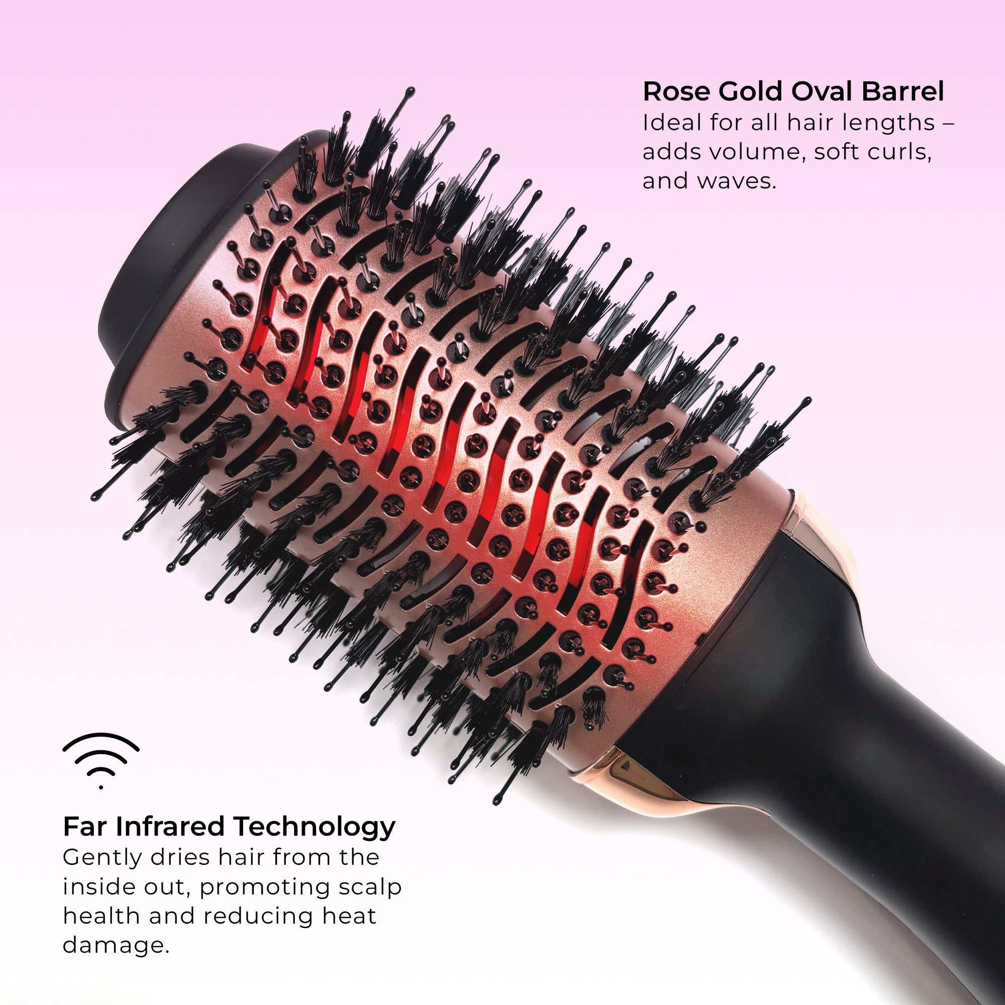Professional Infrared Cosmic Wave Blow Out Brush for Hair Styling - Fast Drying & Frizz Control - Perfect for Home Use & Salon Styling