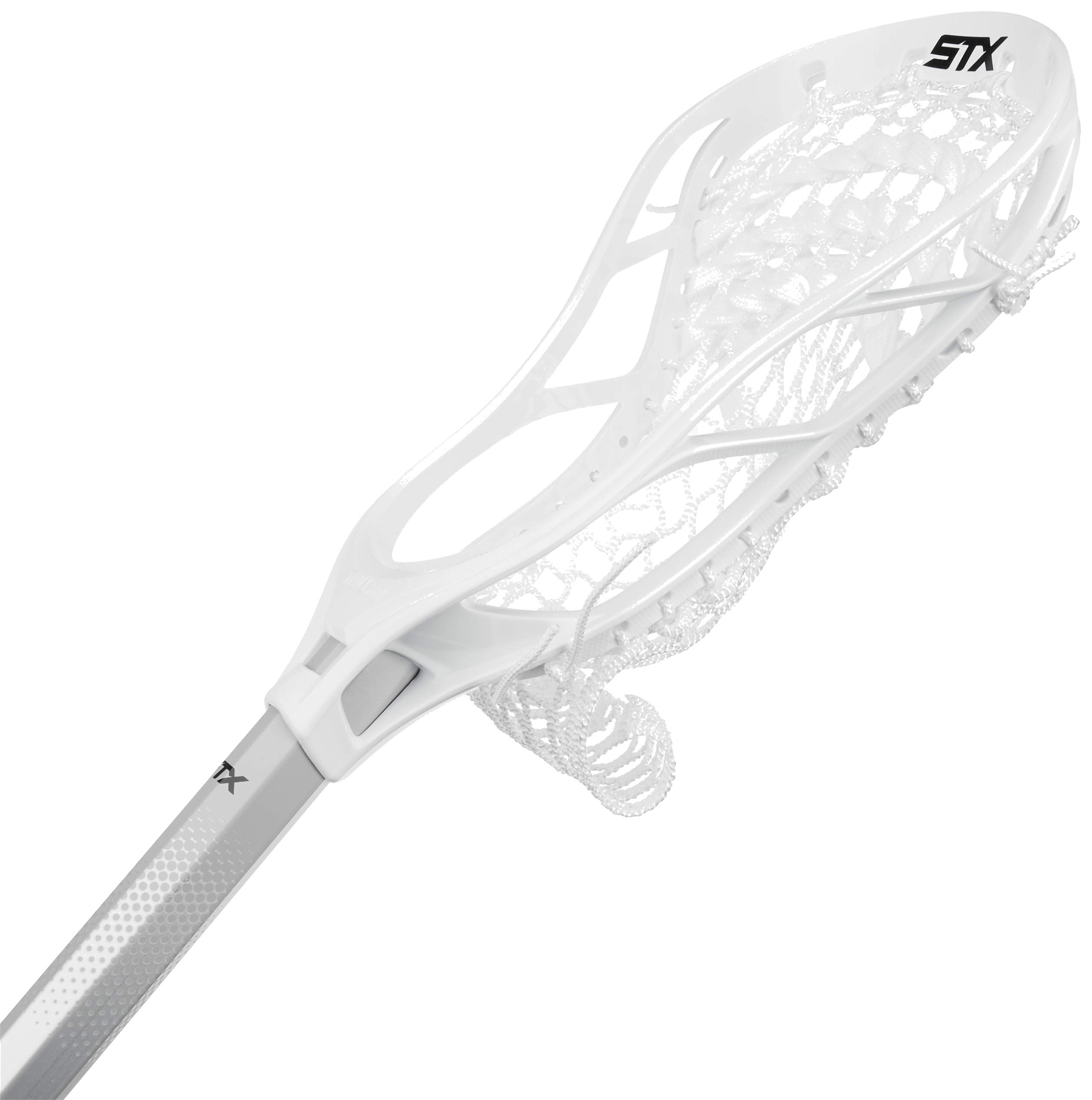 STX Lacrosse Stallion 200 Complete Boys Lacrosse Stick - White Defense Stick with Mesh Pocket for Youth & High School Players - Perfect for Defense Training & Competitive Games