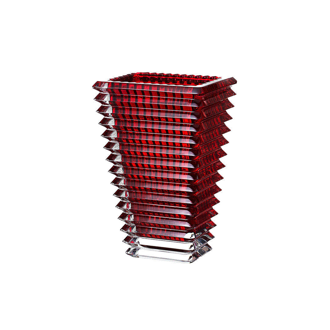 Small Red Rectangular Eye Vase - Modern Home Decor for Living Room, Bedroom & Office Centerpiece