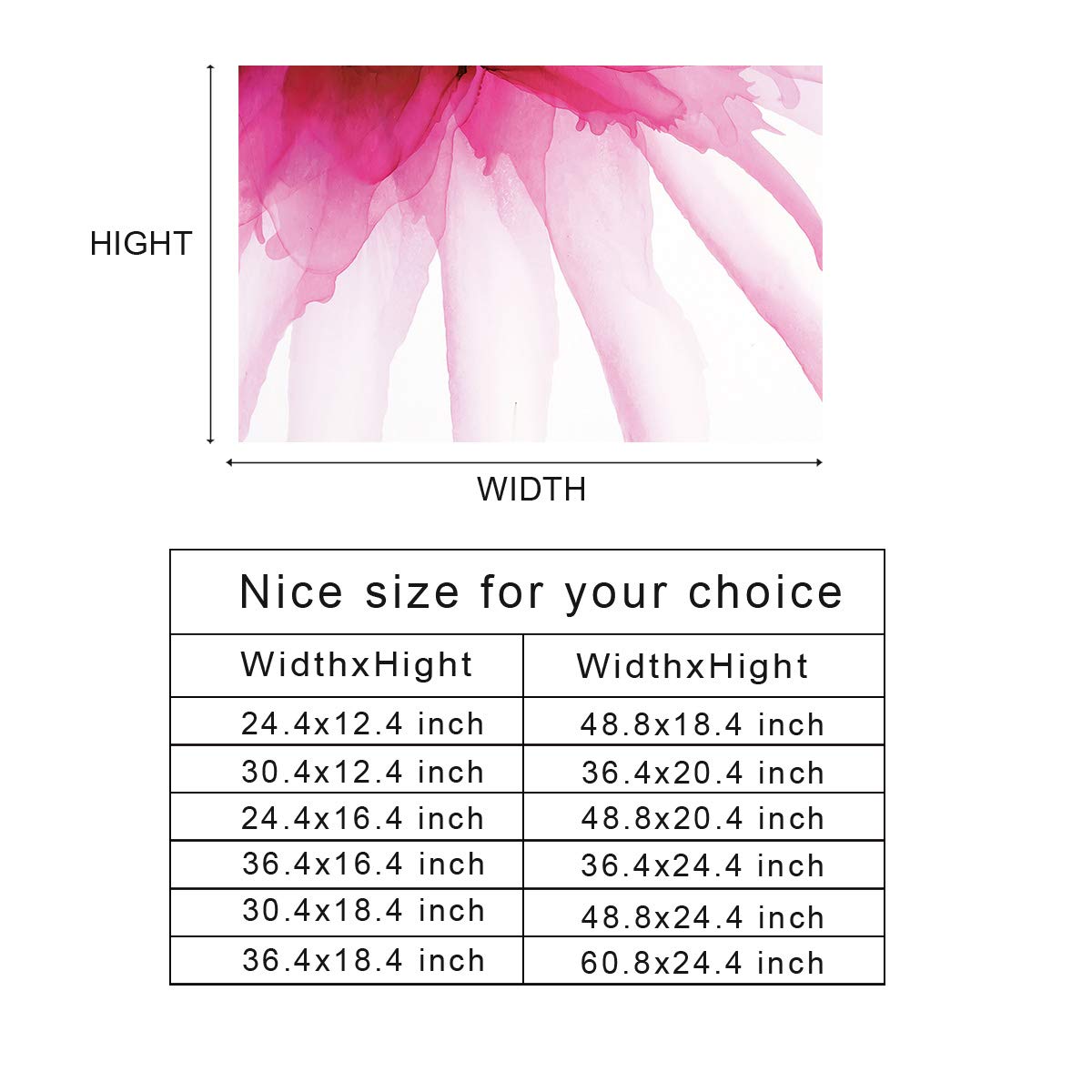 T&H XHome Aquarium Background - Pink Flower Spring Bloom PVC Sticker for Fish & Reptile Tanks (36.4