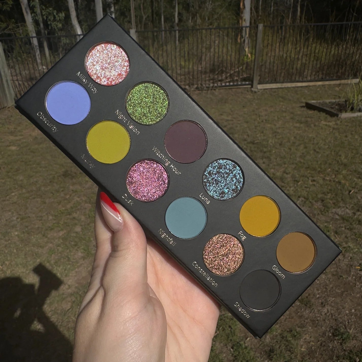 Nocturnal Mini Eyeshadow Palette - 12 Highly Pigmented Matte & Shimmer Shades for Nighttime & Party Makeup | Vegan & Cruelty-Free