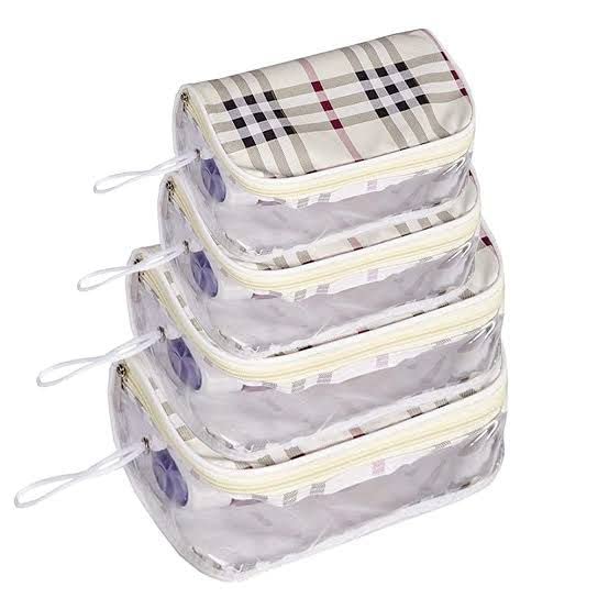 Bajaj Clear Travel Pouch - Waterproof Makeup Organizer Bag for Women | Perfect for Cosmetics, Toiletries & Travel Essentials | Airplane, Gym & Vacation Use