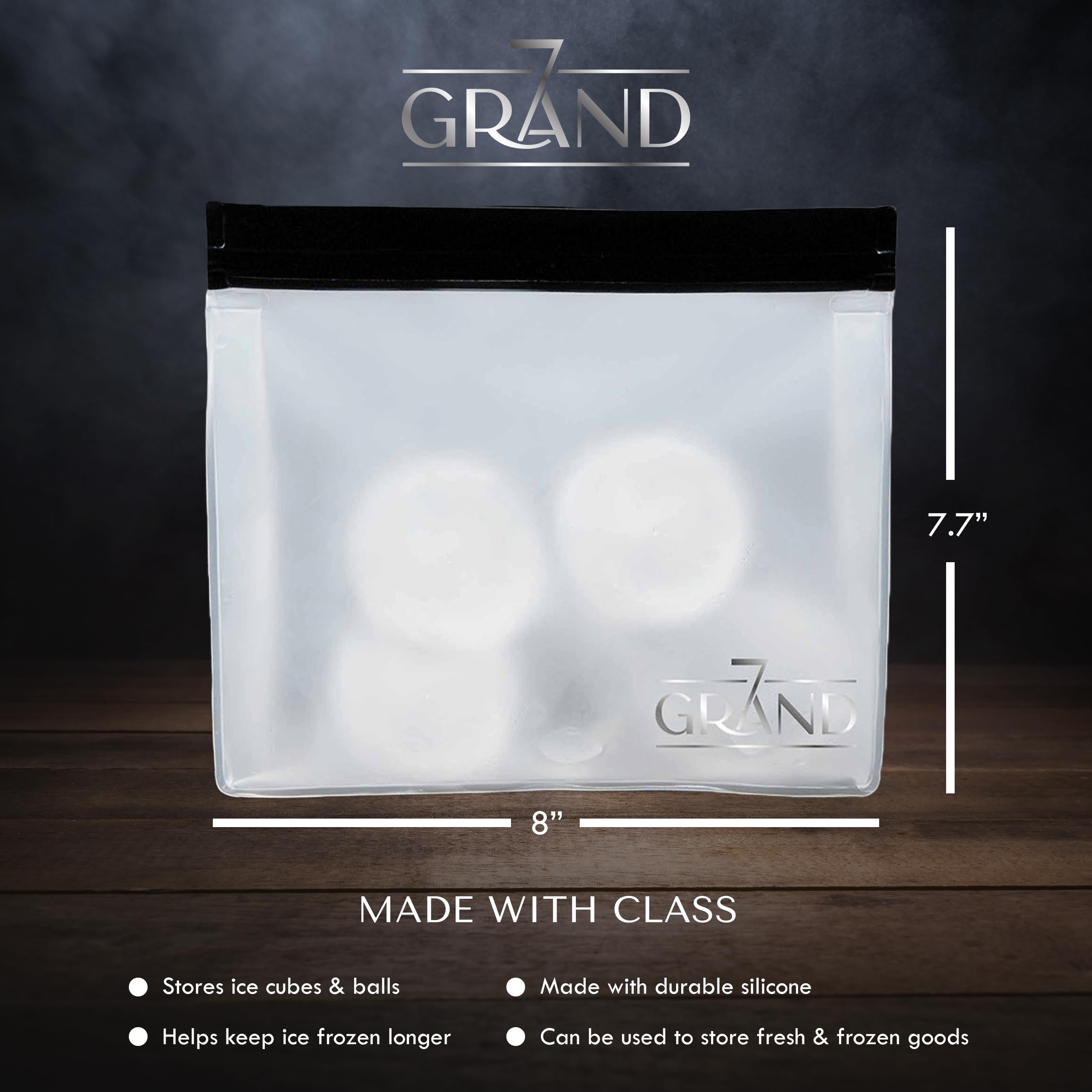 4 Piece Crystal Clear Ice Cube Maker Set - Large Round Ice Ball Mold for Cocktails & Whiskey - Premium Silicone Sphere Ice Trays with Lid - Freezer Safe, BPA-Free, Reusable - Perfect for Home Bars, Parties & Gifts