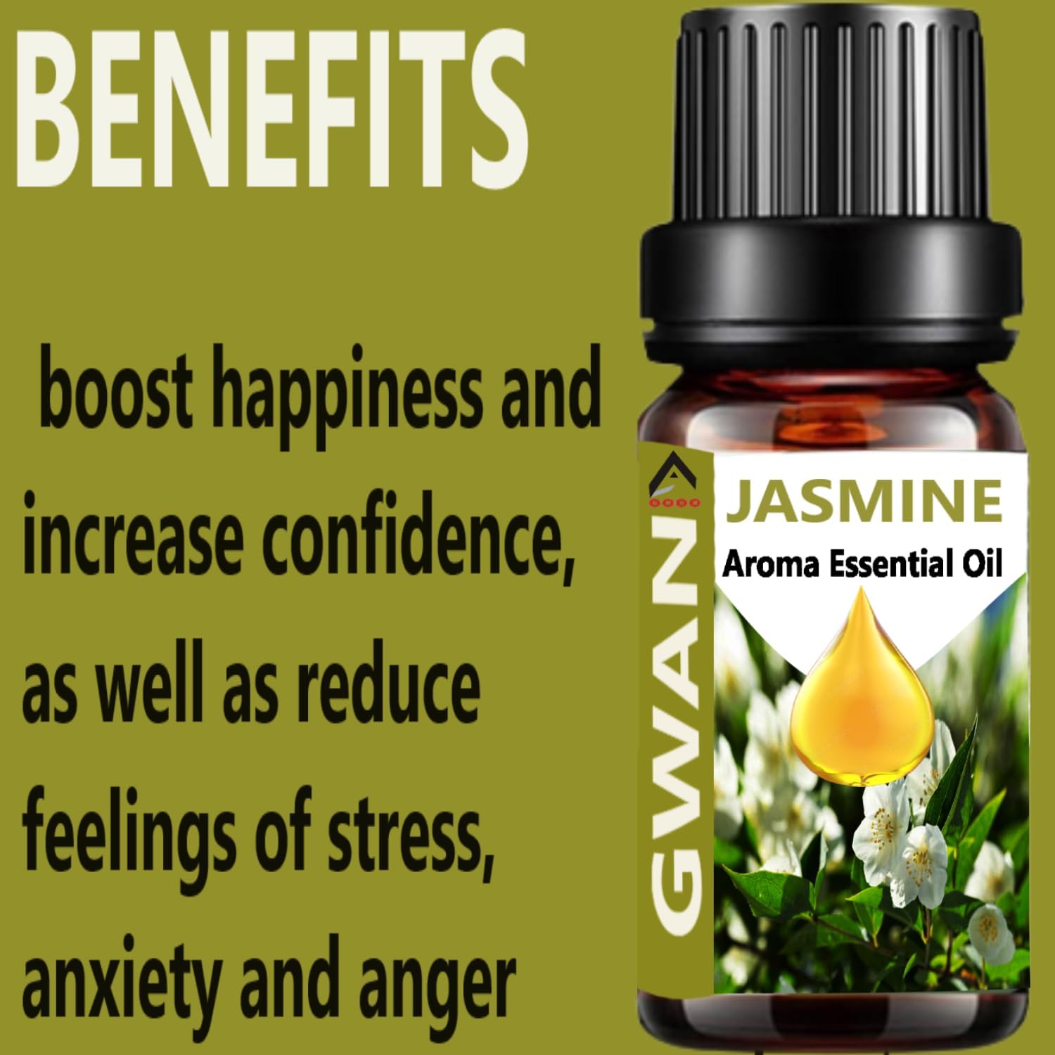 Premium Essential Oil Set for Aromatherapy - 5 Pack (Lemongrass, Lavender, Jasmine, Rose, Sandalwood) 10ml Each - Natural Home Fragrance Oil for Diffusers, Relaxation & Stress Relief - Perfect for Spa, Yoga & Bedroom