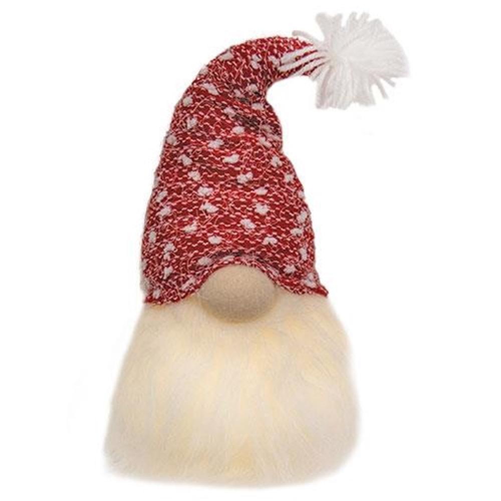LED Lighted Plush Santa Gnome - Christmas Decorations for Home, Tree, and Holiday Party Decor - Perfect for Indoor and Outdoor Festive Decor