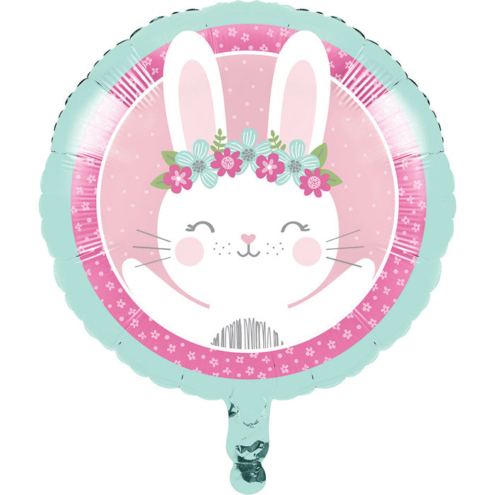10 Pack Bulk Bunny Party Mylar Balloons - Easter Spring Decorations for Birthday Party, Baby Shower & Home Decor