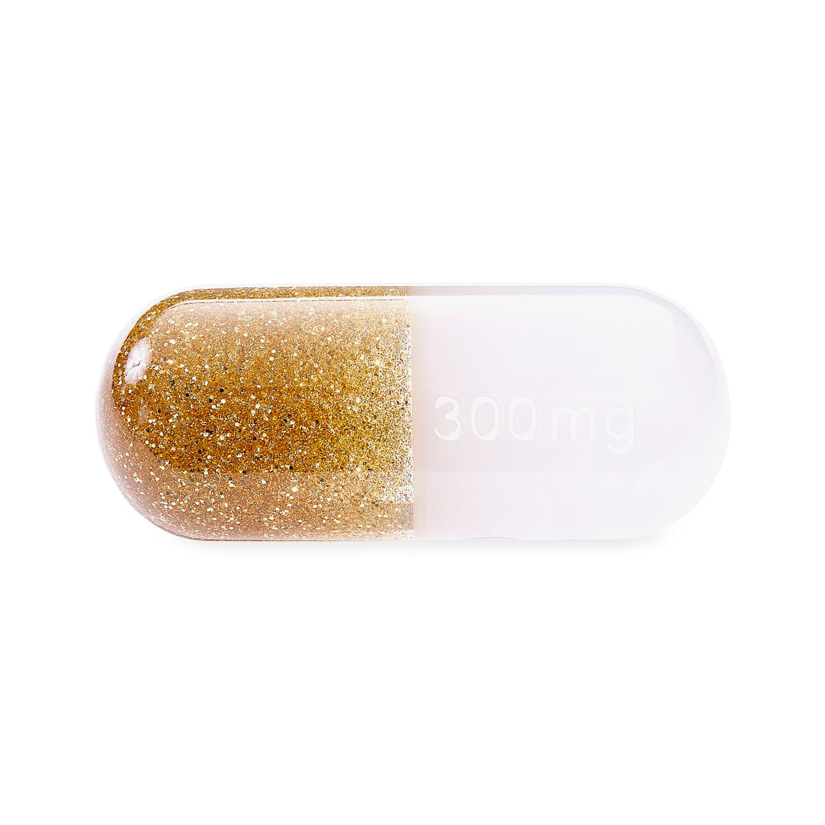 300mg Gold Acrylic Pill Box - Portable & Durable Medication Organizer for Travel, Home, and Office Use