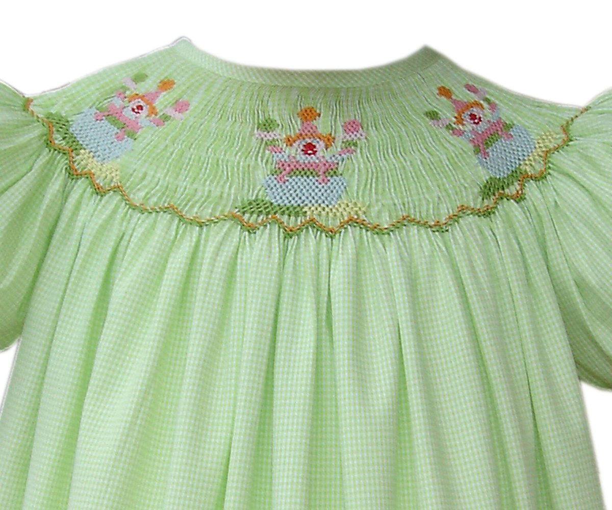 Carouselwear Little Girls' Birthday Party Bishop Dress with Smocked Clowns - Elegant & Playful Outfit for Special Occasions, Photo Shoots & Dress-Up Play