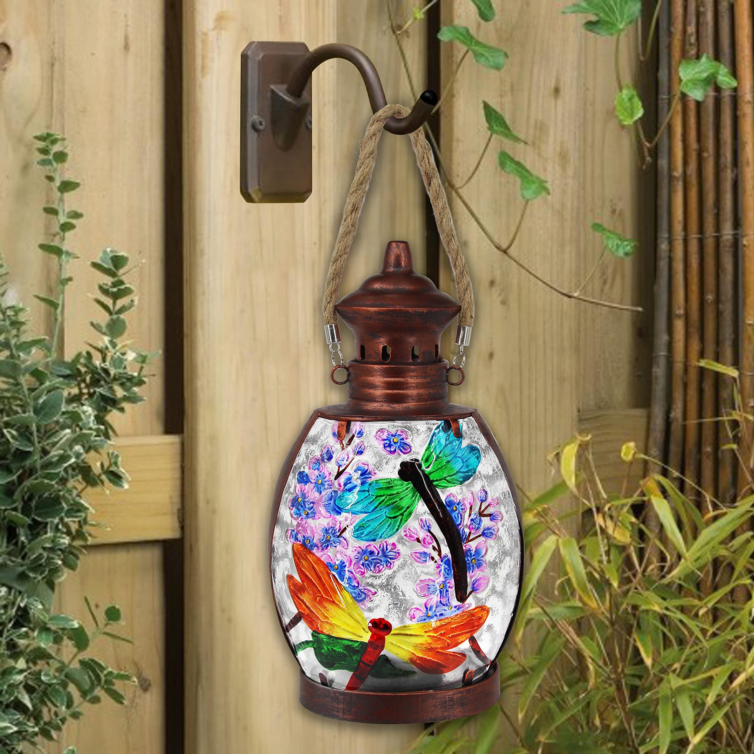 Solar Powered Hanging Dragonfly Lantern - Waterproof Outdoor Solar Light for Garden, Yard, Patio Decor | Perfect for Evening Gatherings & Pathway Lighting