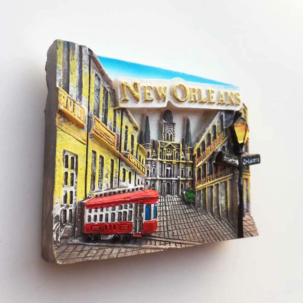 3D Resin New Orleans USA Fridge Magnet - Souvenir Travel Gift, City Collection for Home & Office Decor | Perfect for Refrigerators, Lockers, and Metal Surfaces