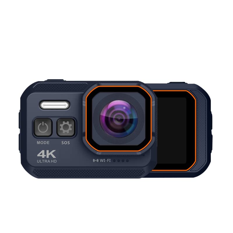 4K Waterproof Action Camera with 16MP & 60fps - Stabilized Helmet Cam for Motorcycle, Sports, Underwater Videos - Includes 16GB SD Card - Perfect for Vlogging, Adventure Travel & Extreme Sports