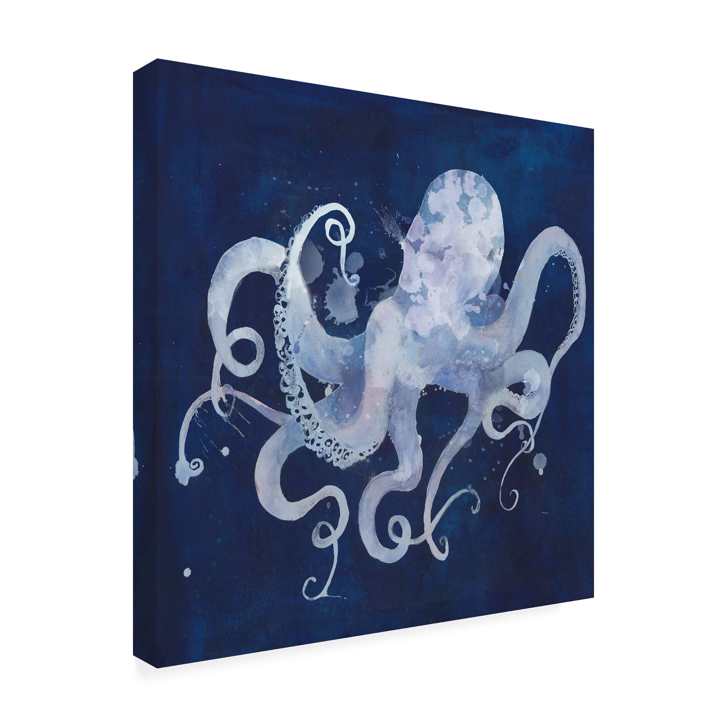 Grace Popp Octopus Shadow II Fine Art Print - 18x18 Inch Wall Decor for Living Room, Bedroom & Office | Modern Abstract Marine Animal Painting