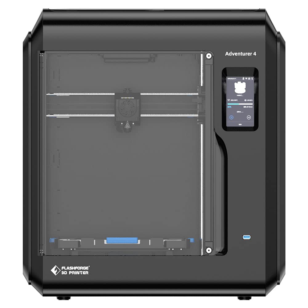 FLASHFORGE Adventurer 4 3D Printer with Dual Removable Nozzle Extruders & Flexible Heated Bed | Auto-Leveling | Remote Monitoring | Cloud Printing | Resume Function | Quiet Operation | Perfect for Home, Office & Educational 3D Printing Projects (AD4)