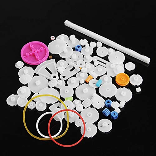 85 Types Plastic Gear Rack & Pulley Set - Single/Double Teeth Worm Gear Kit for DIY Projects, Robotics, and Mechanical Engineering Applications