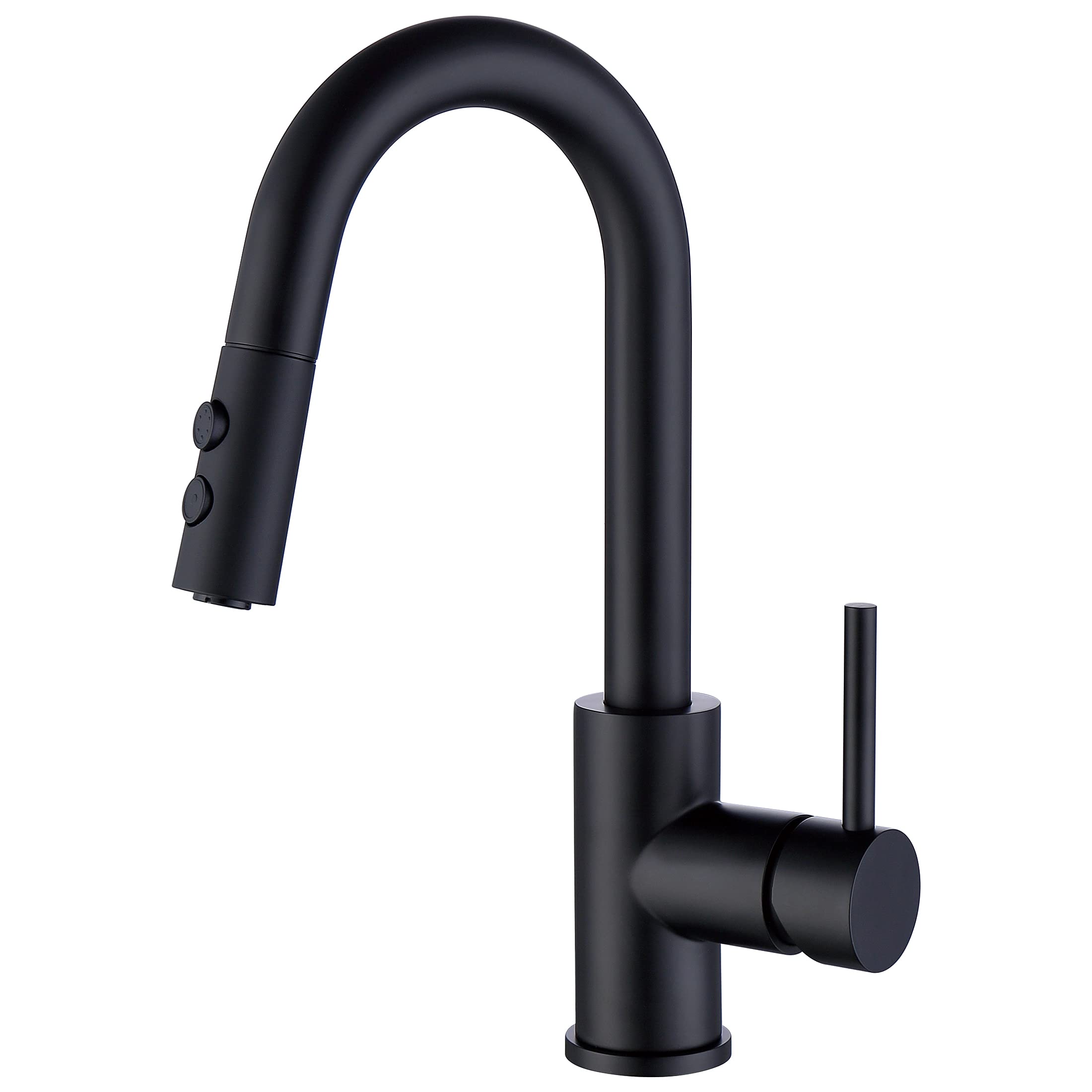 **Matte Black Single Hole Bar Faucet with Pull-Out Sprayer - JXMMP Stainless Steel Single Handle Kitchen Sink Faucet | Modern Design, cUPC Certified | Perfect for Small Kitchens, Wet Bars & Home Bars**