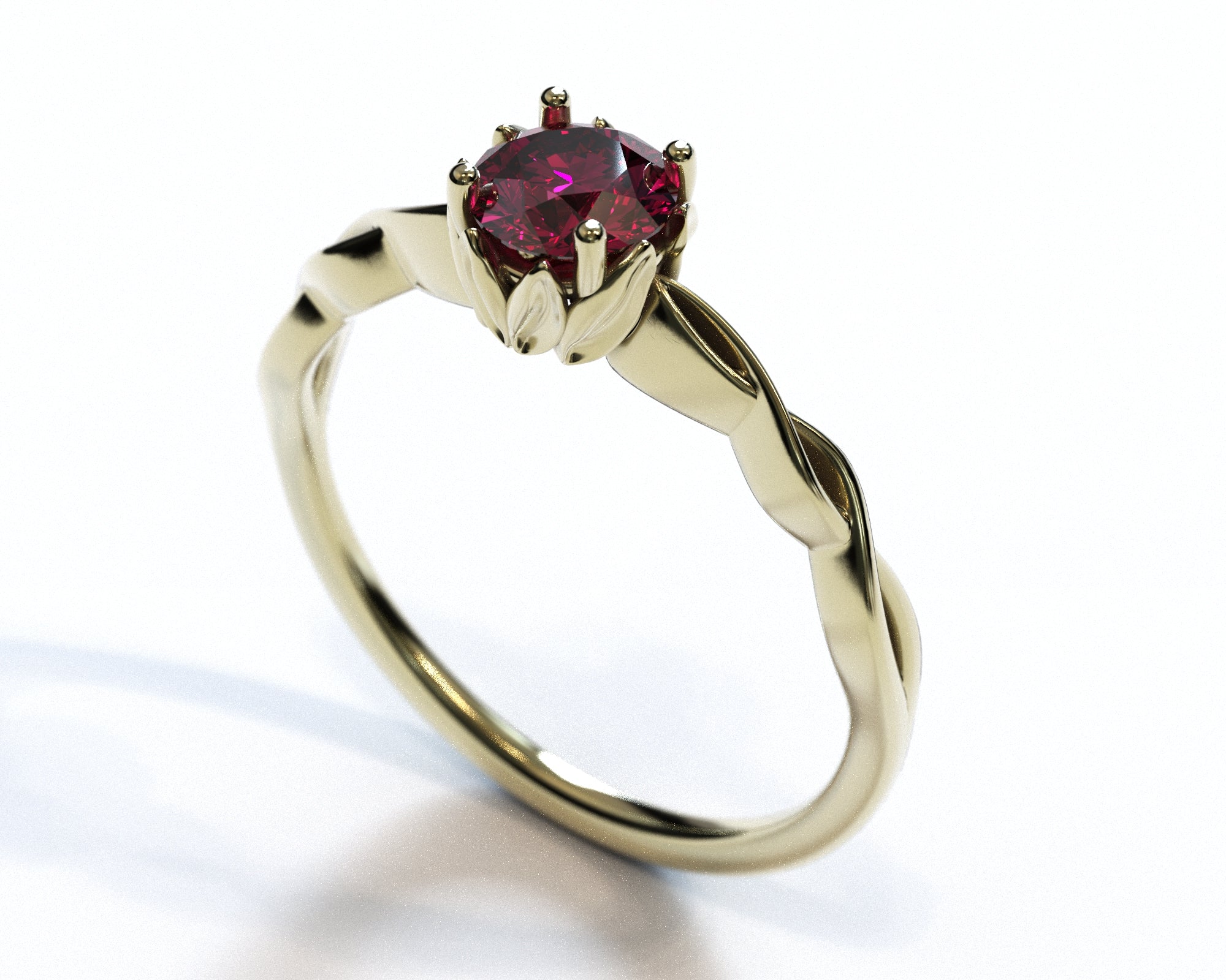 Exquisite Ruby & White Gold Engagement Ring for Women - Perfect for Proposals, Anniversaries & Special Occasions